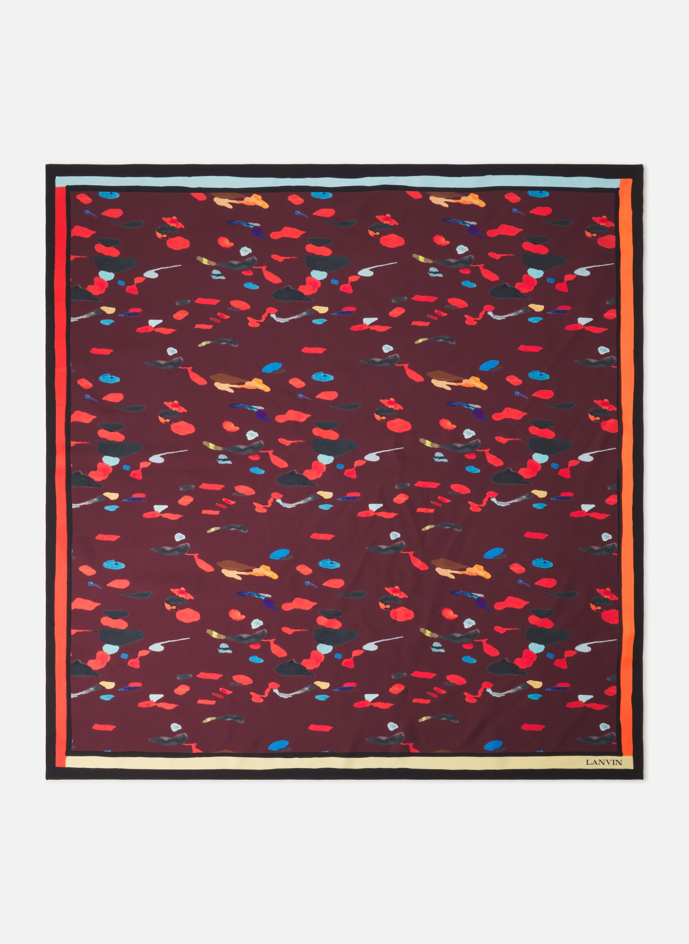Foulard en soie drop color LANVIN Rouge