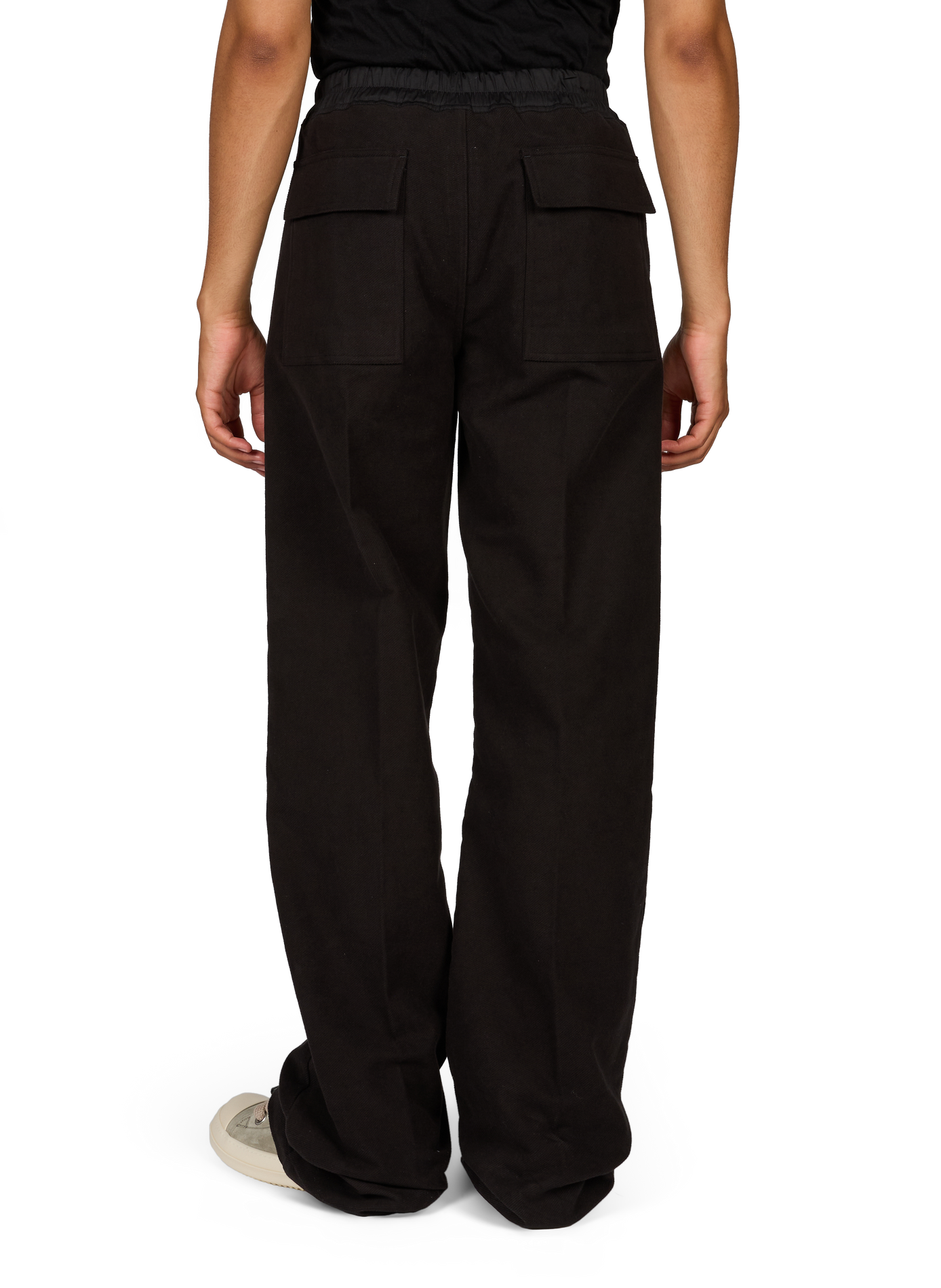 Pantalon à cordon de serrage Dietrich en coton RICK OWENS Noir