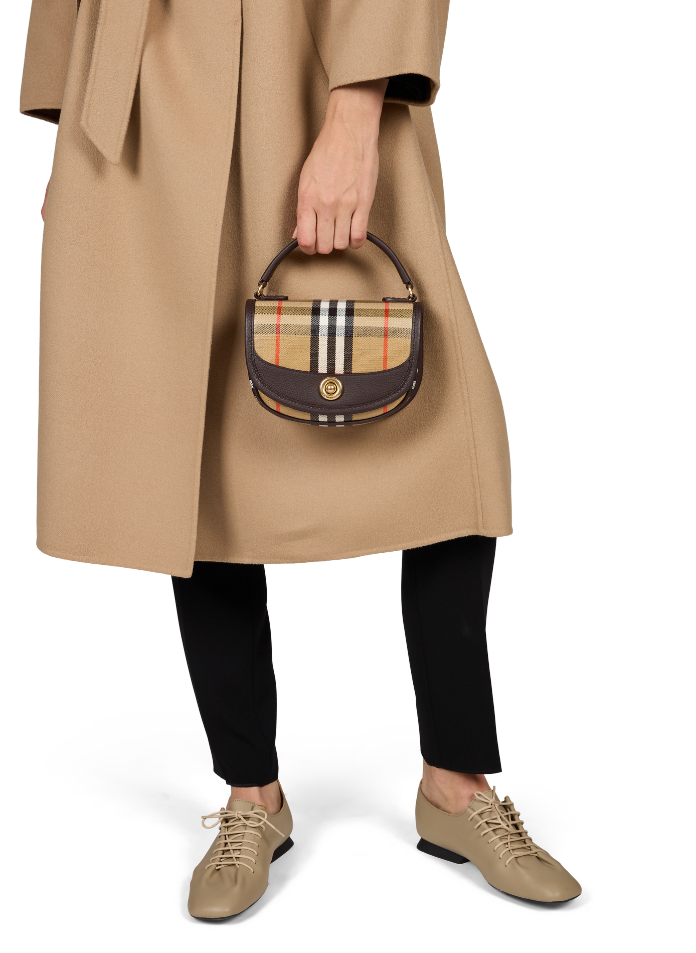 Borsa a tracolla con logo Highlands BURBERRY Beige