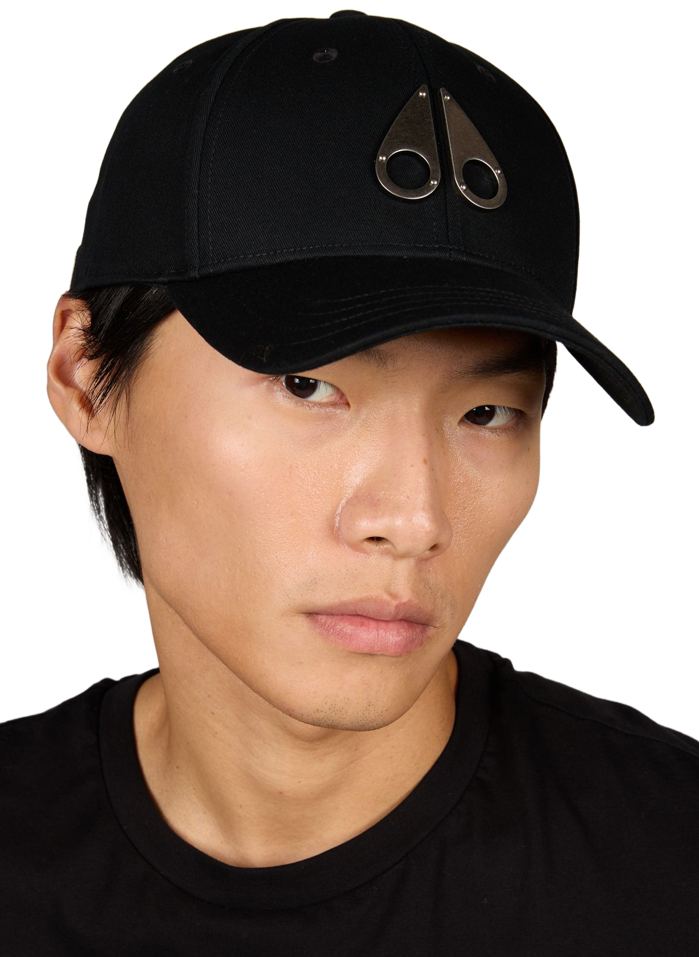Cotton Logo Baseball Cap MOOSE KNUCKLES Black
