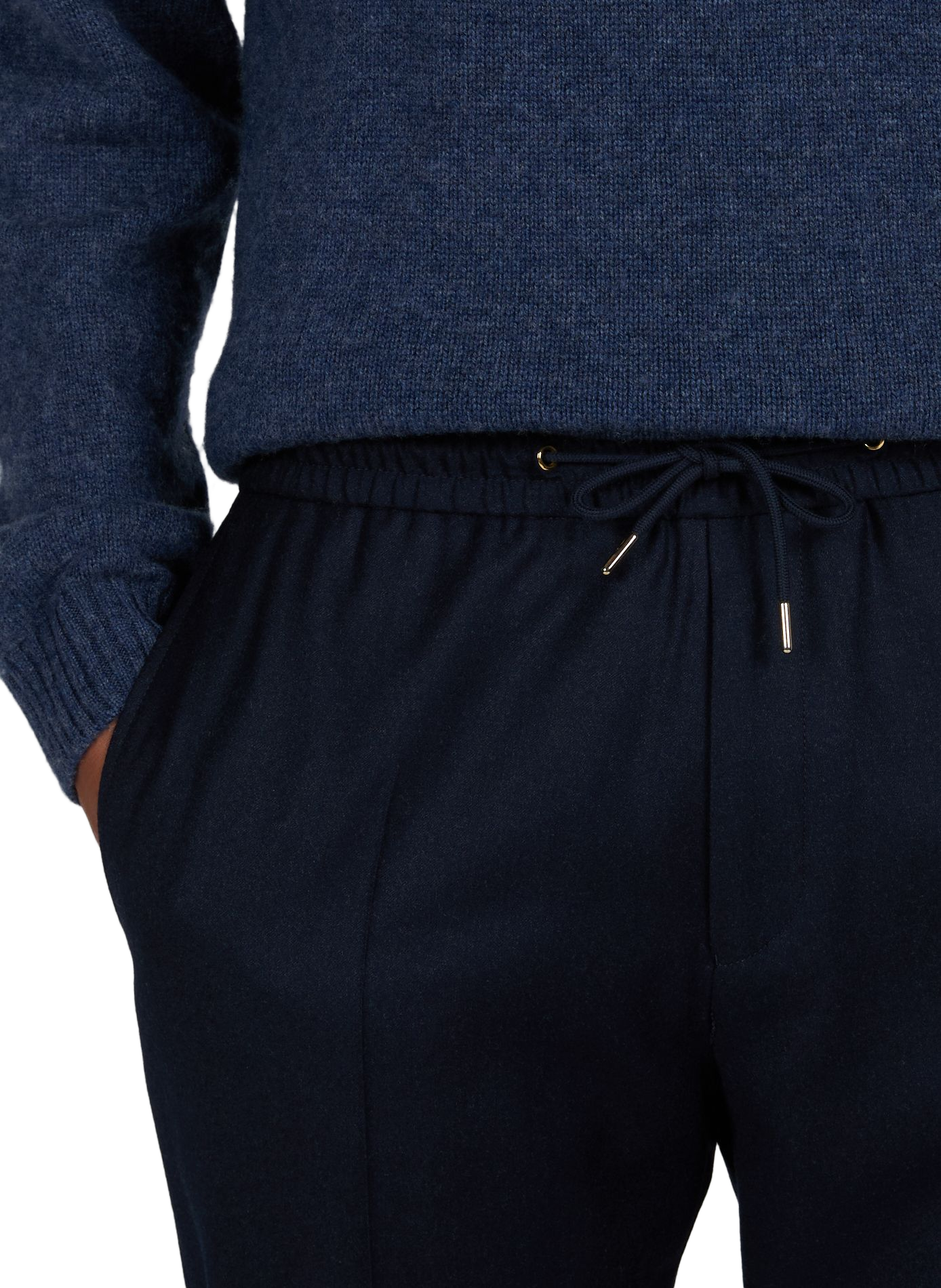 Gerade geschnittene Hose aus Wolle und Kaschmir PAUL SMITH Blau