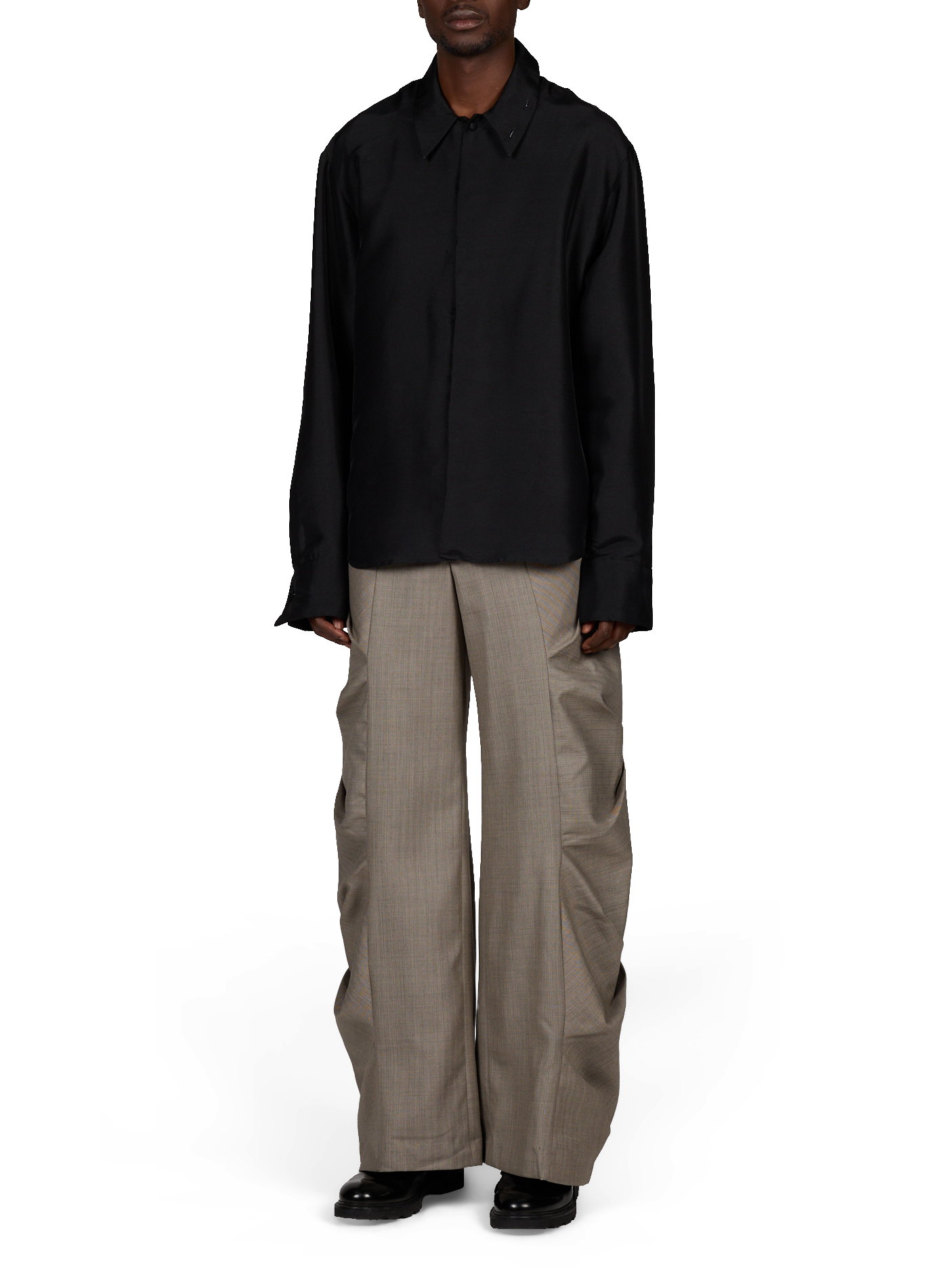 Straight silk shirt CAMPILLO Black
