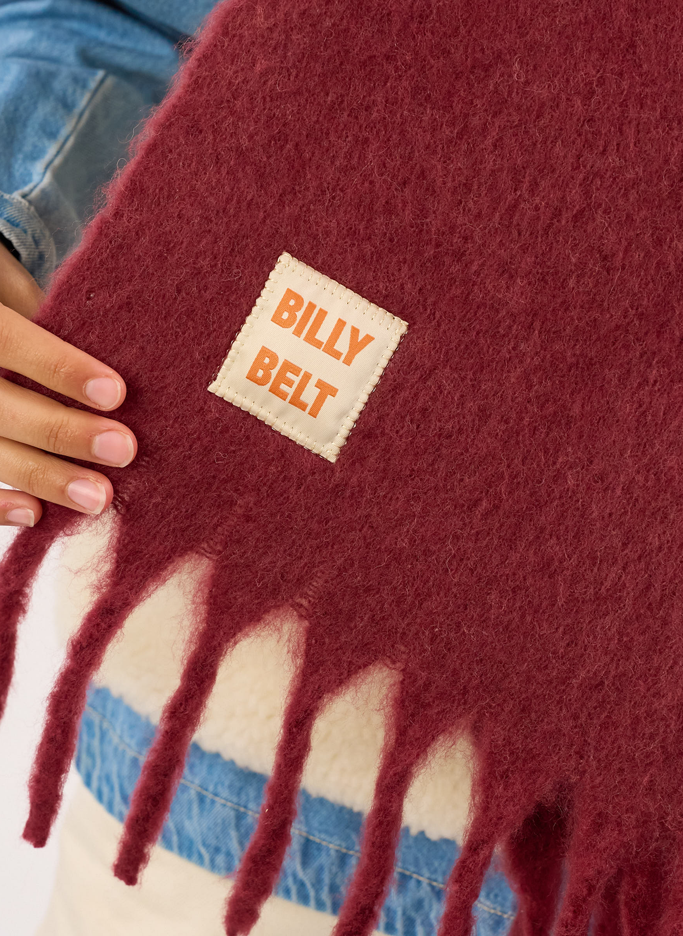 Echarpe en laine large BILLYBELT Rose