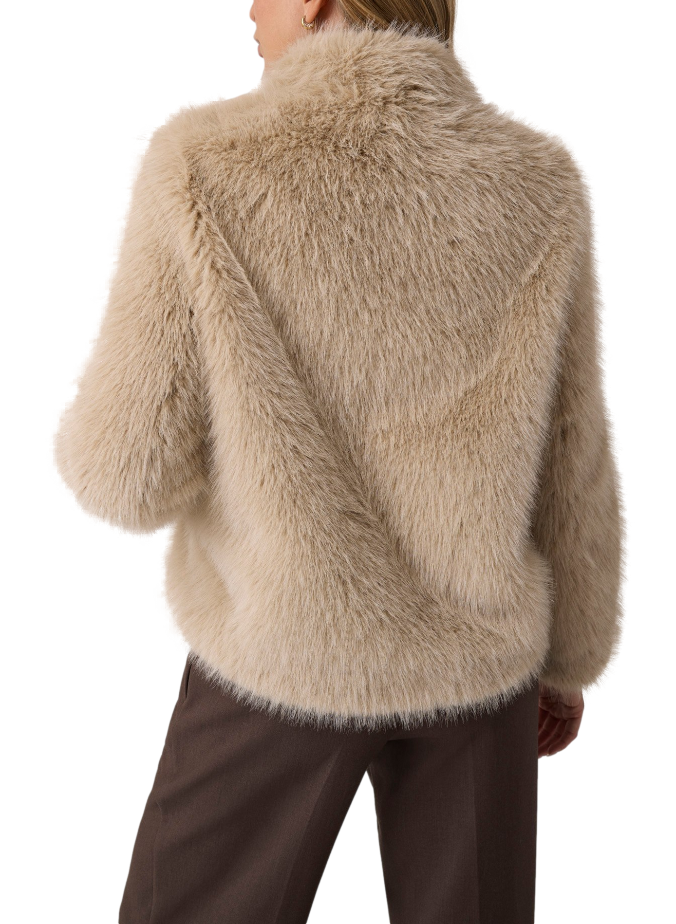Manteau boutonné New Luna en fausse fourrure  GUESS Beige