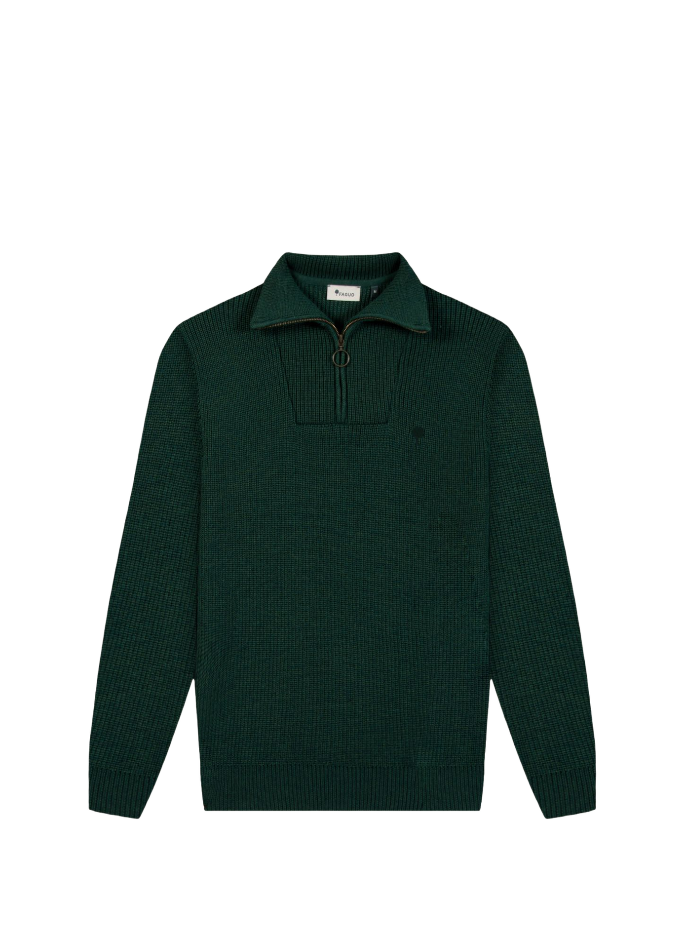 Pull col camionneur en laine mélangée FAGUO Vert