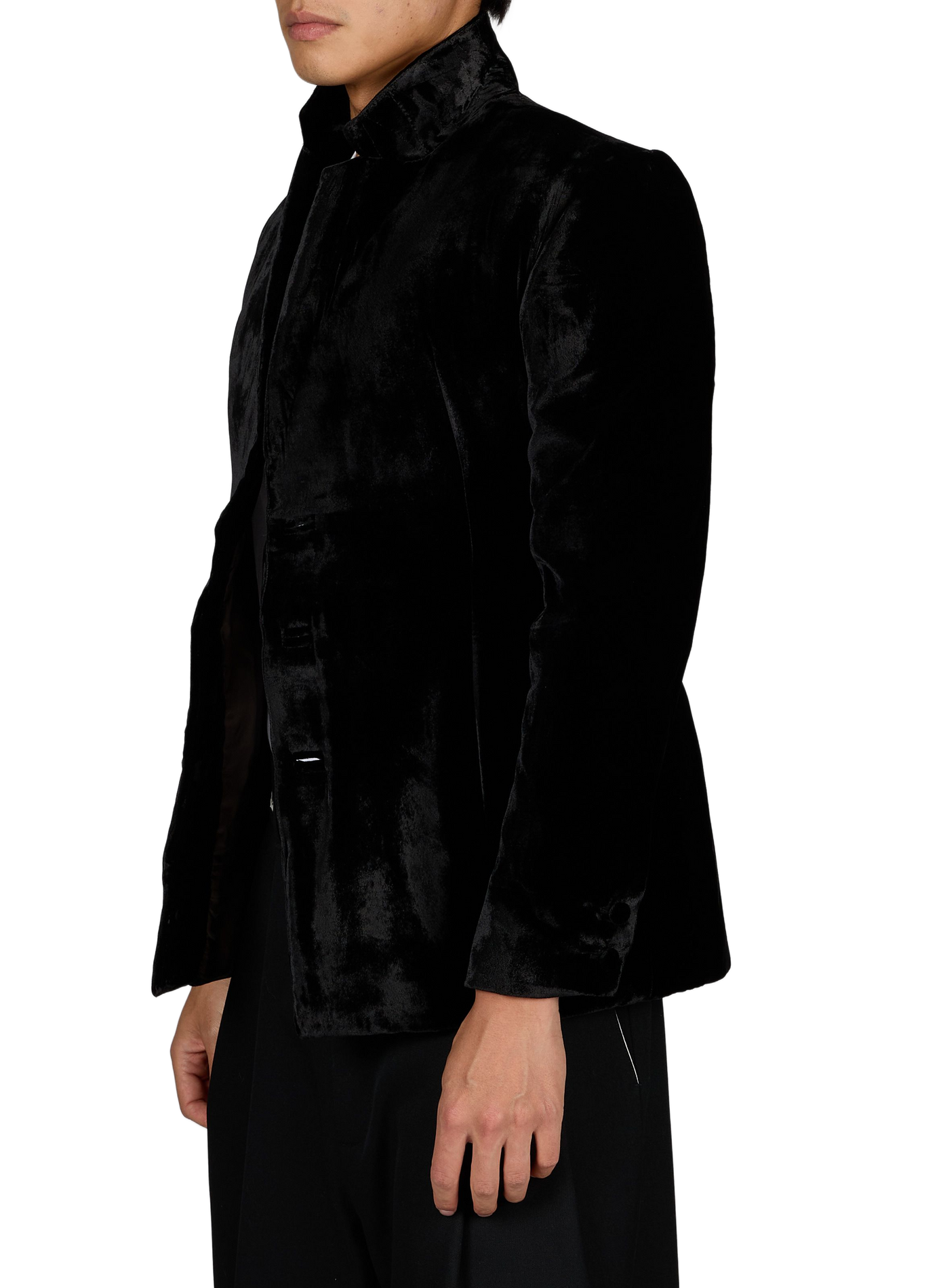 Blazer Nardo ajusté en soie CAMPILLO Noir