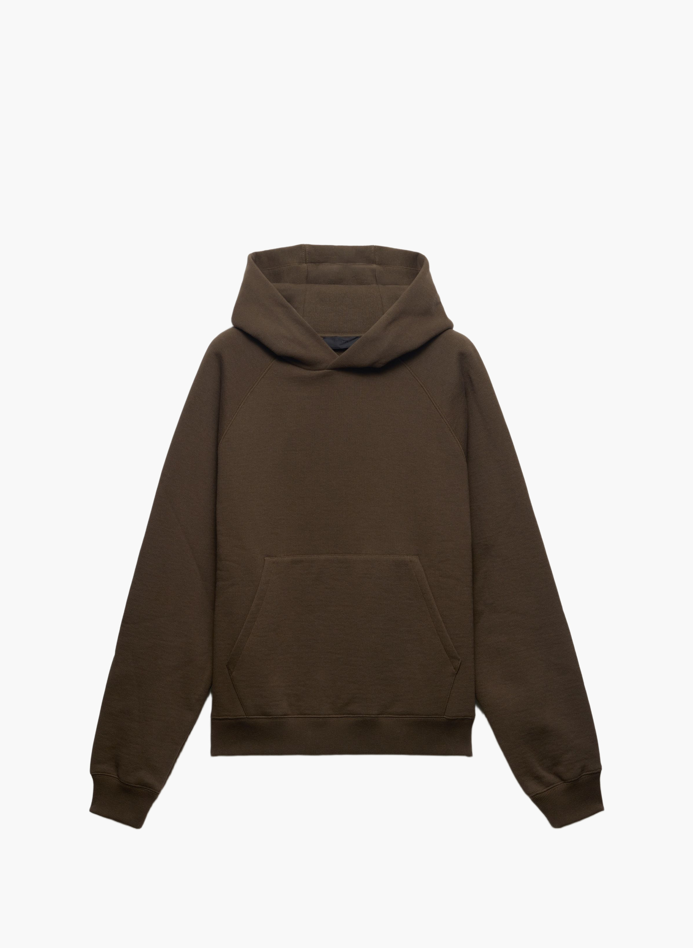 Sweat-shirt à capuche en coton molletonné PRADA Vert