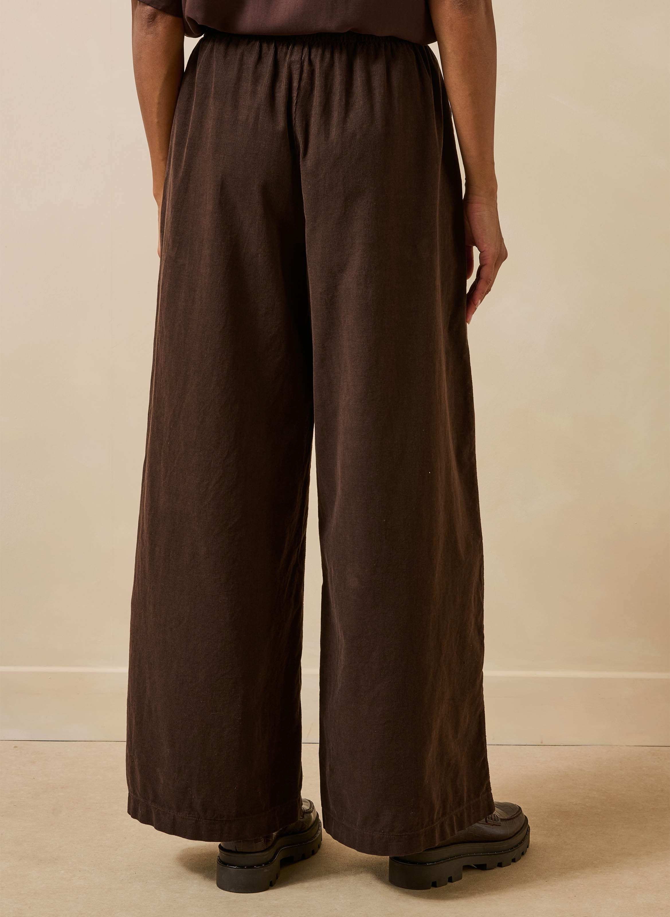 Wijde katoenen broek LA FEE MARABOUTEE Bruin