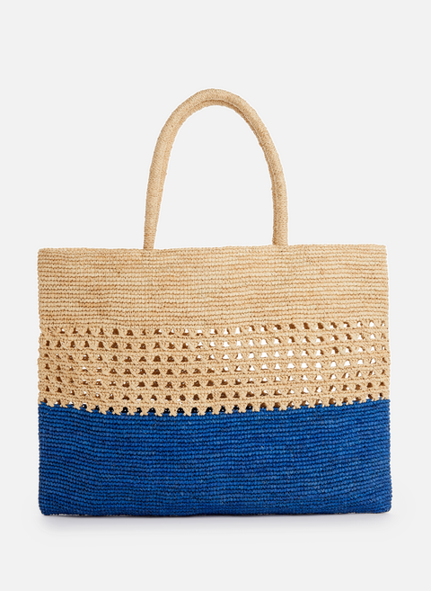 Blue raffia beach bag SEASON 1865 