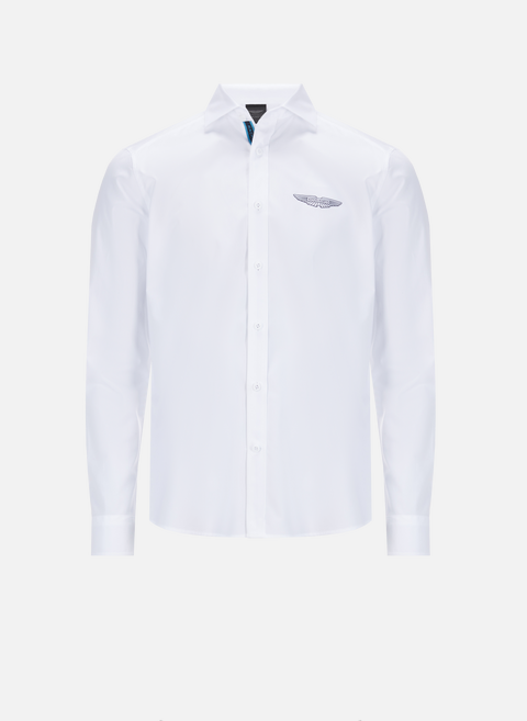 قميص من القطن العادي باللون الأبيضhackett 