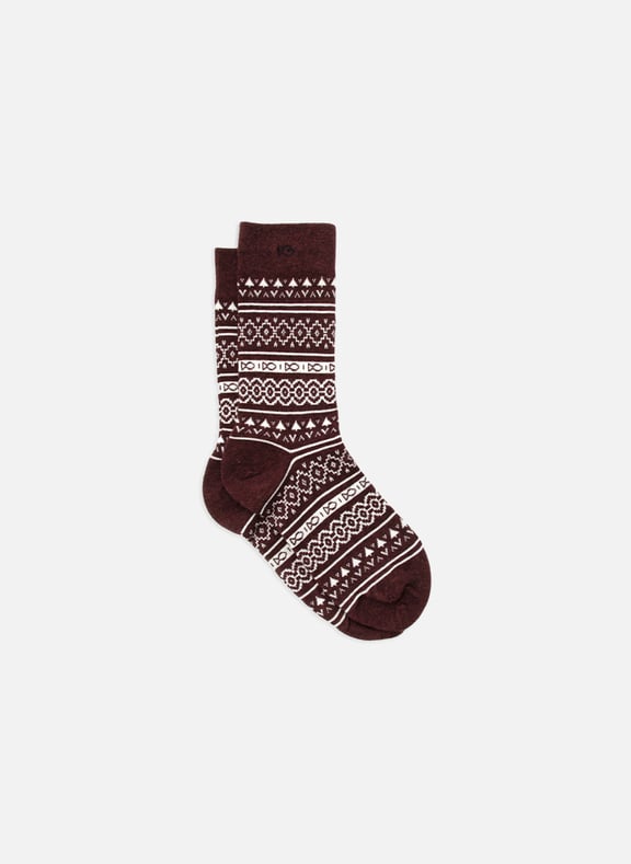 Chaussettes en coton peigné jacquard Rouge by BILLYBELT BILLYBELT Chaussettes en coton peigné jacquard Rouge