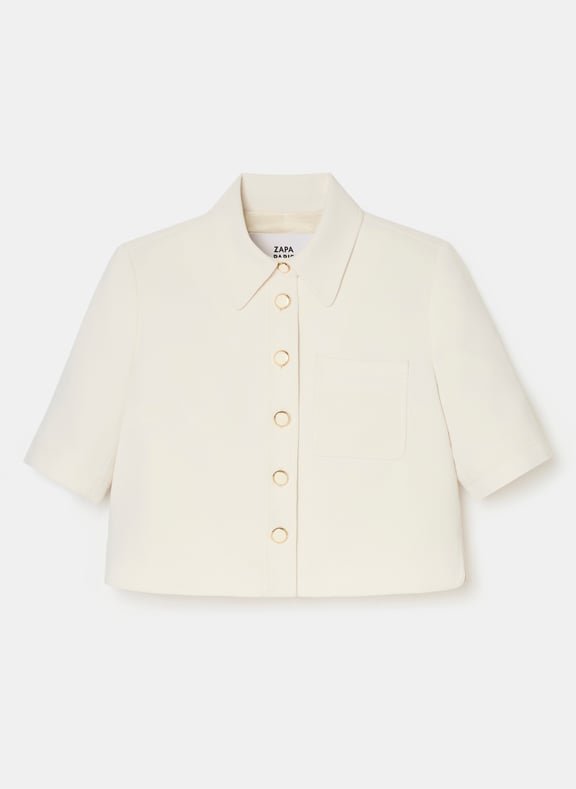 Chemise ecru droite - celina Blanc by ZAPA ZAPA Chemise ecru droite - celina Blanc