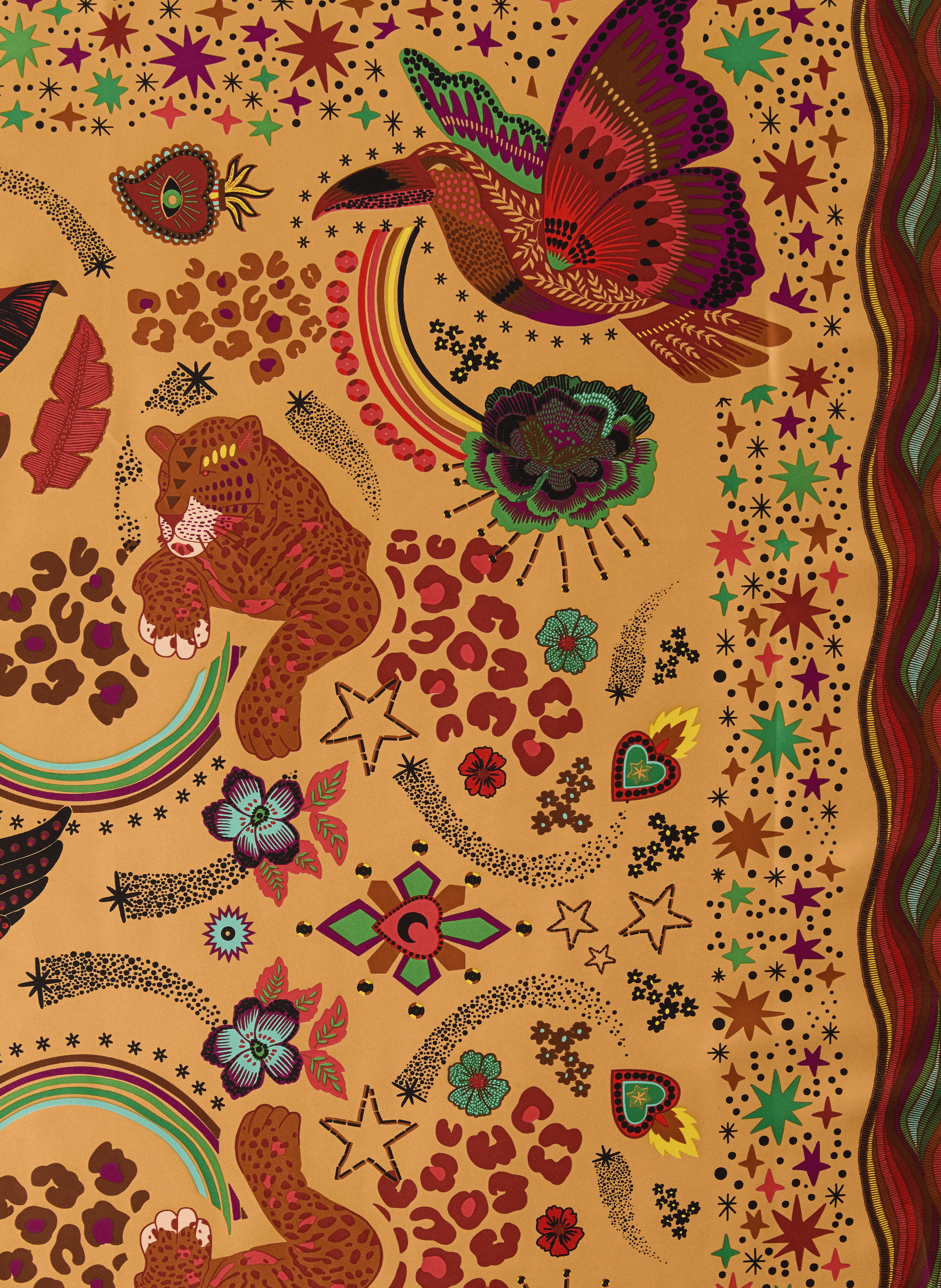 Foulard imprimé WILD Beige