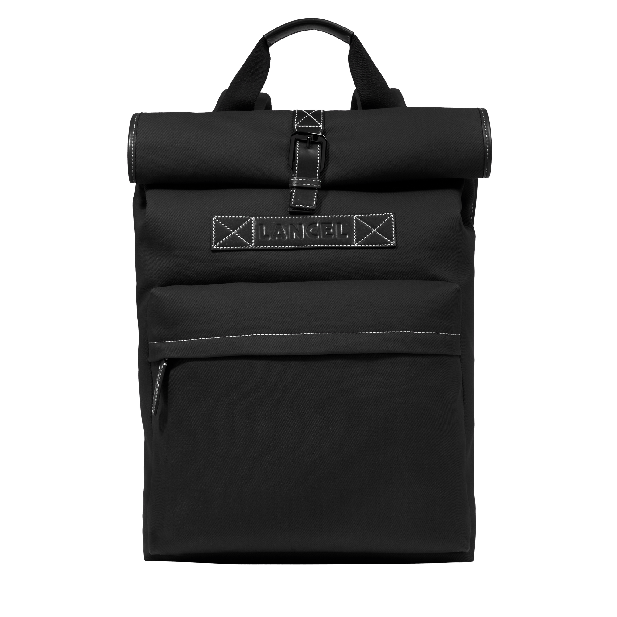 Sac à dos rolltop 15'6 escapade de lancel en cuir LANCEL Noir