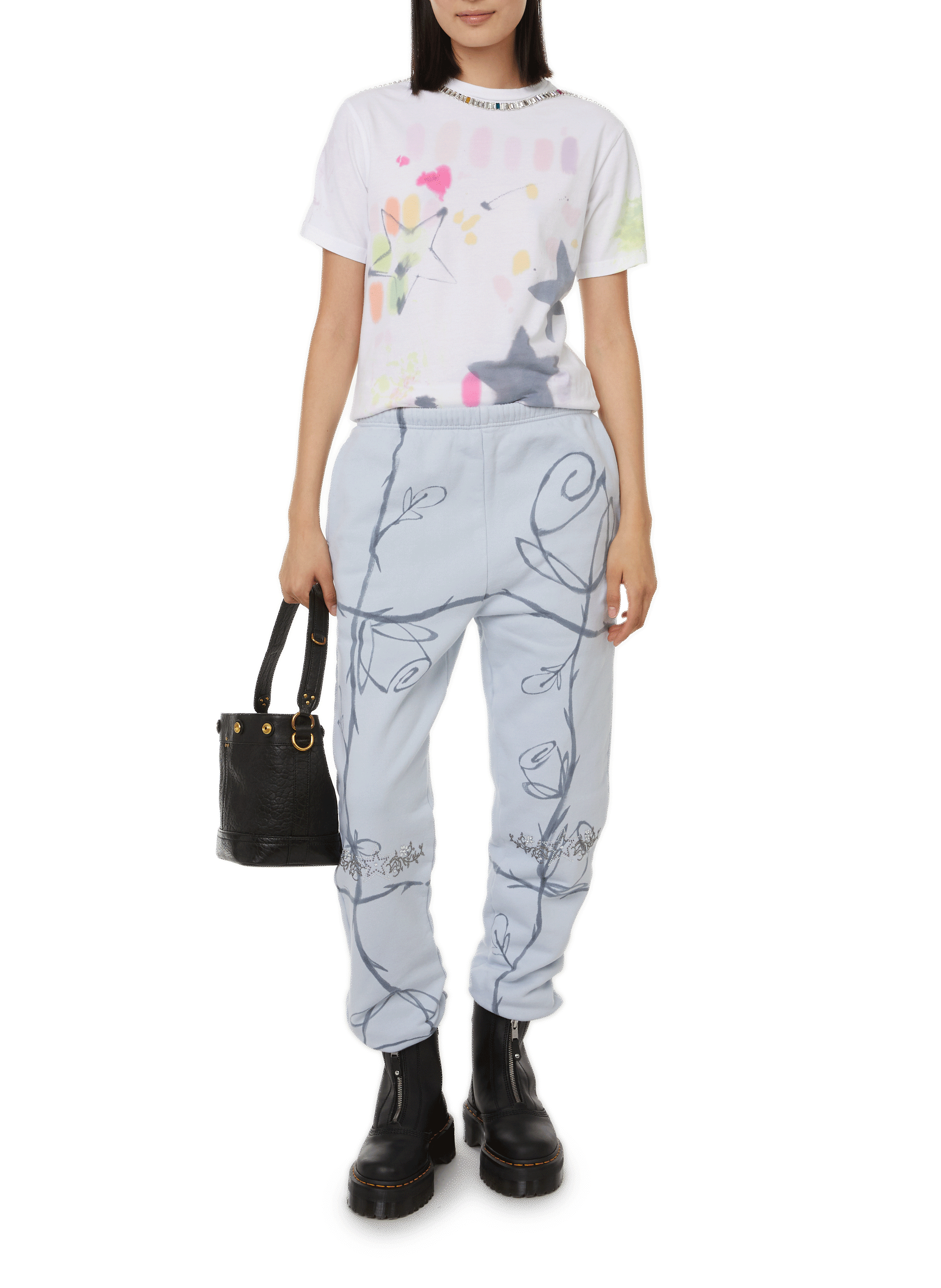 T-shirt à motif en coton COLLINA STRADA Multicolore