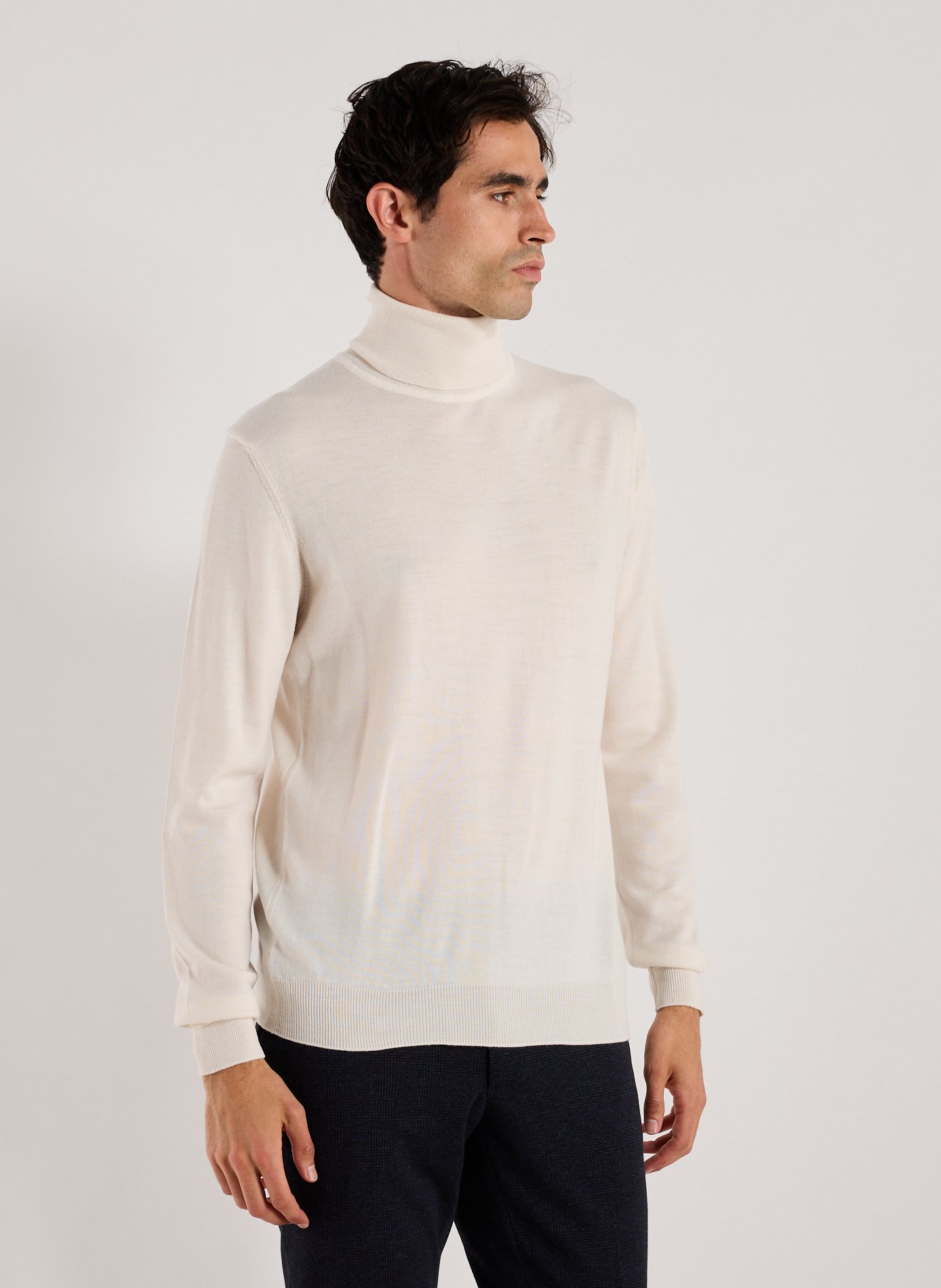 FACONNABLE Roll-neck wool Jumper  White