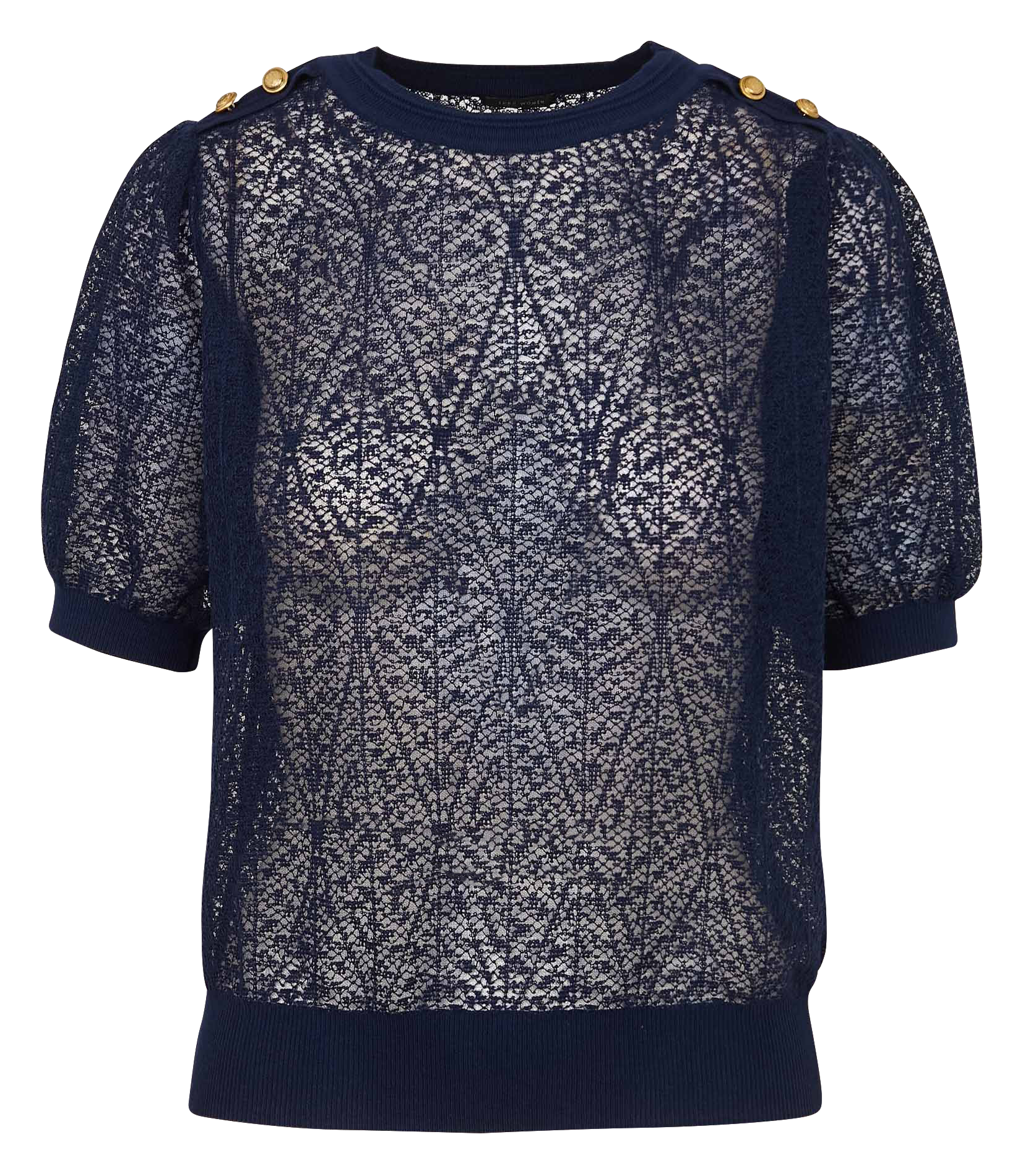 Pull col rond IKKS Bleu