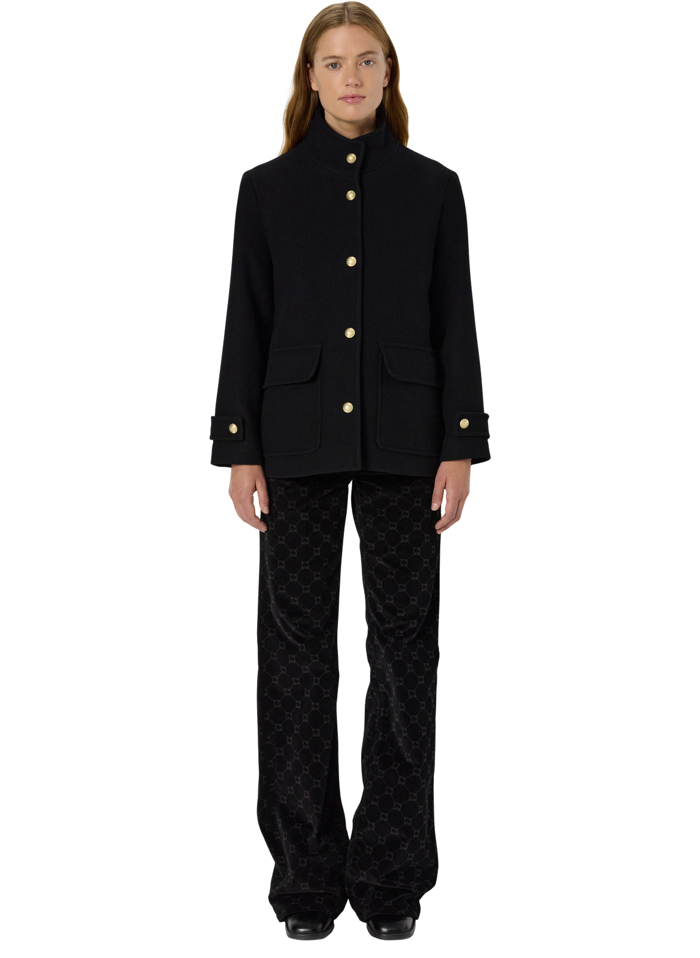 Manteau court à col montant - maud GERARD DAREL Noir