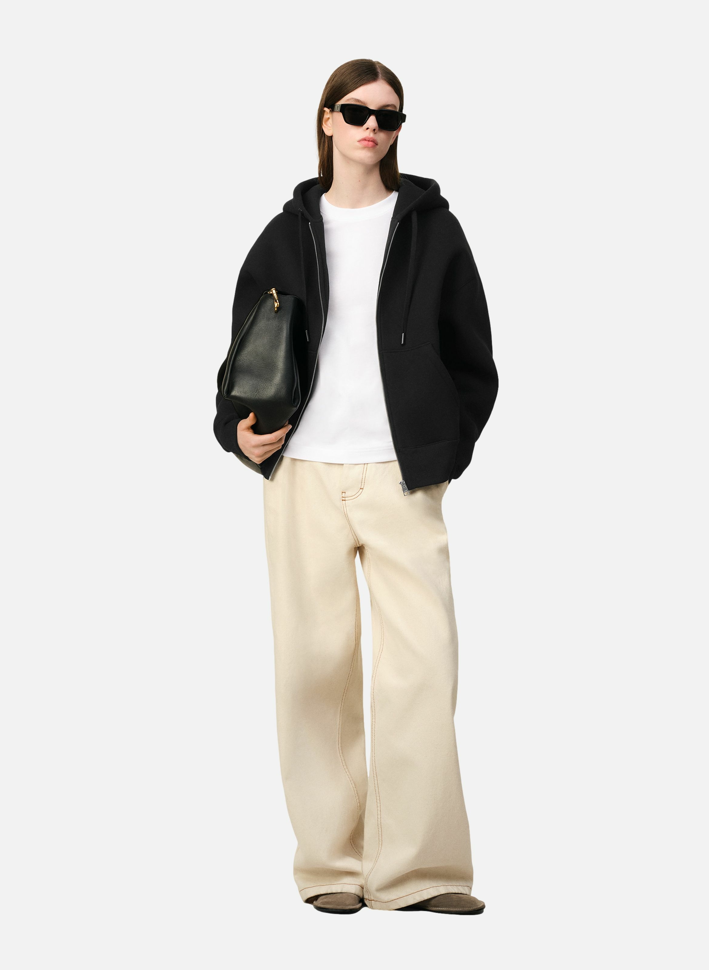 Hoodie zippé ami de coeur unisexe AMI PARIS Noir