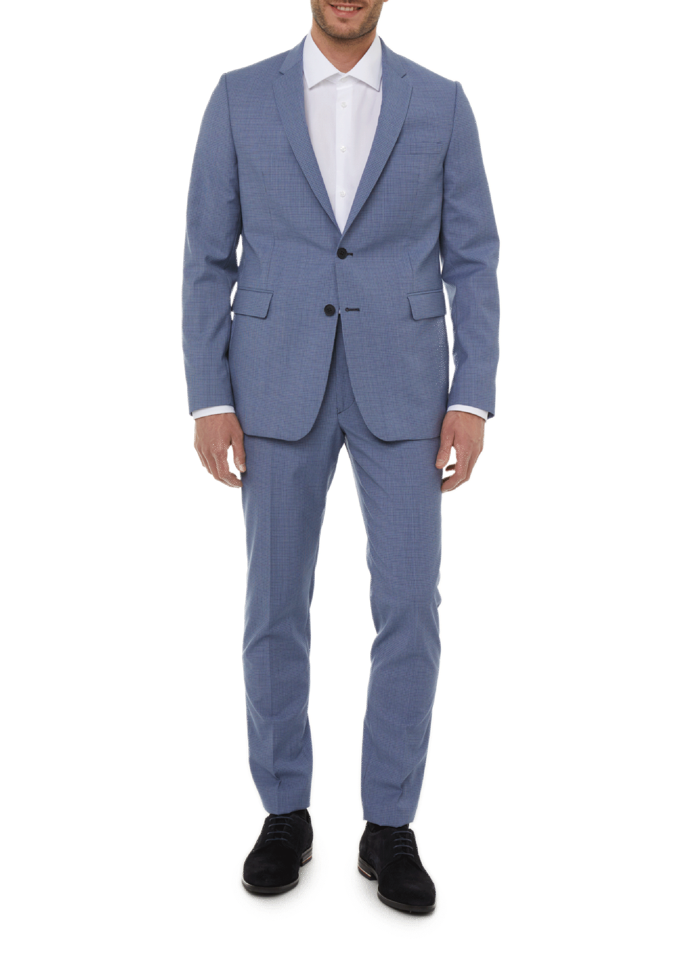 Veste à carreaux en laine SAISON 1865 Bleu