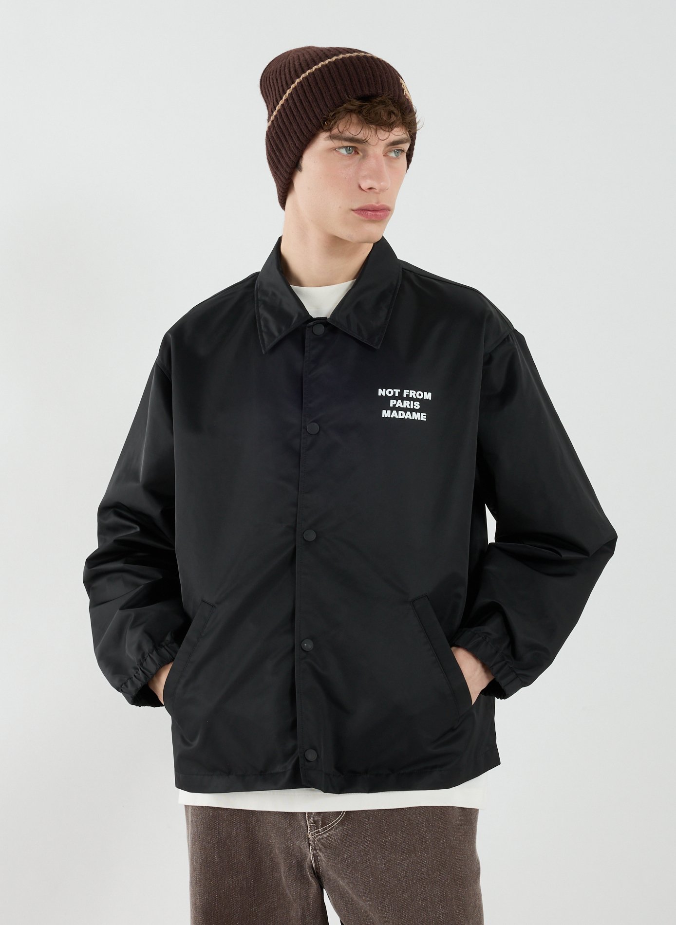 The slogan jacket DROLE DE MONSIEUR Black