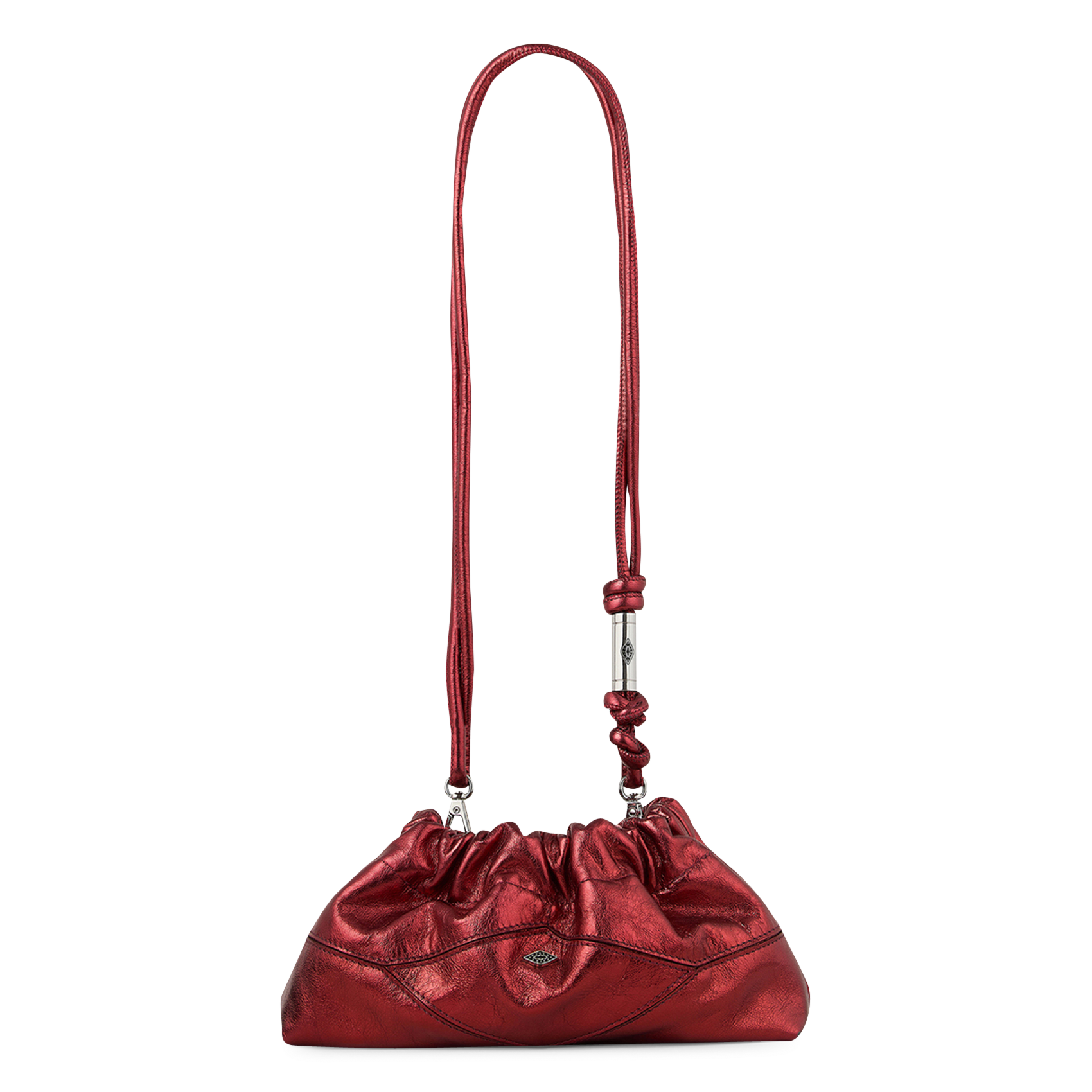 Pochette irisée en cuir June BA&SH Rouge