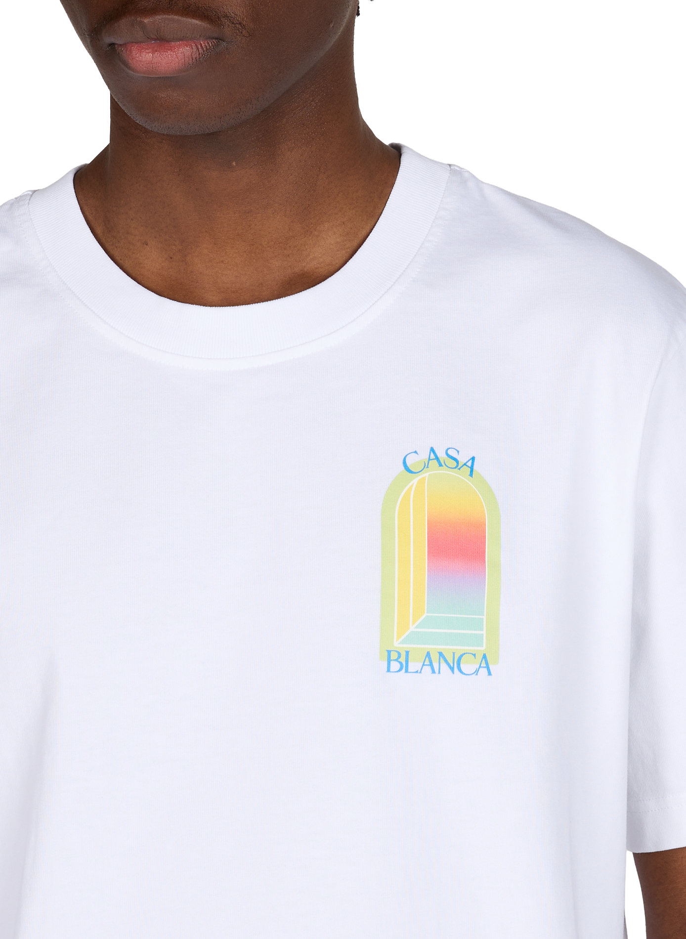 Cotton round-neck T-shirt CASABLANCA PARIS White