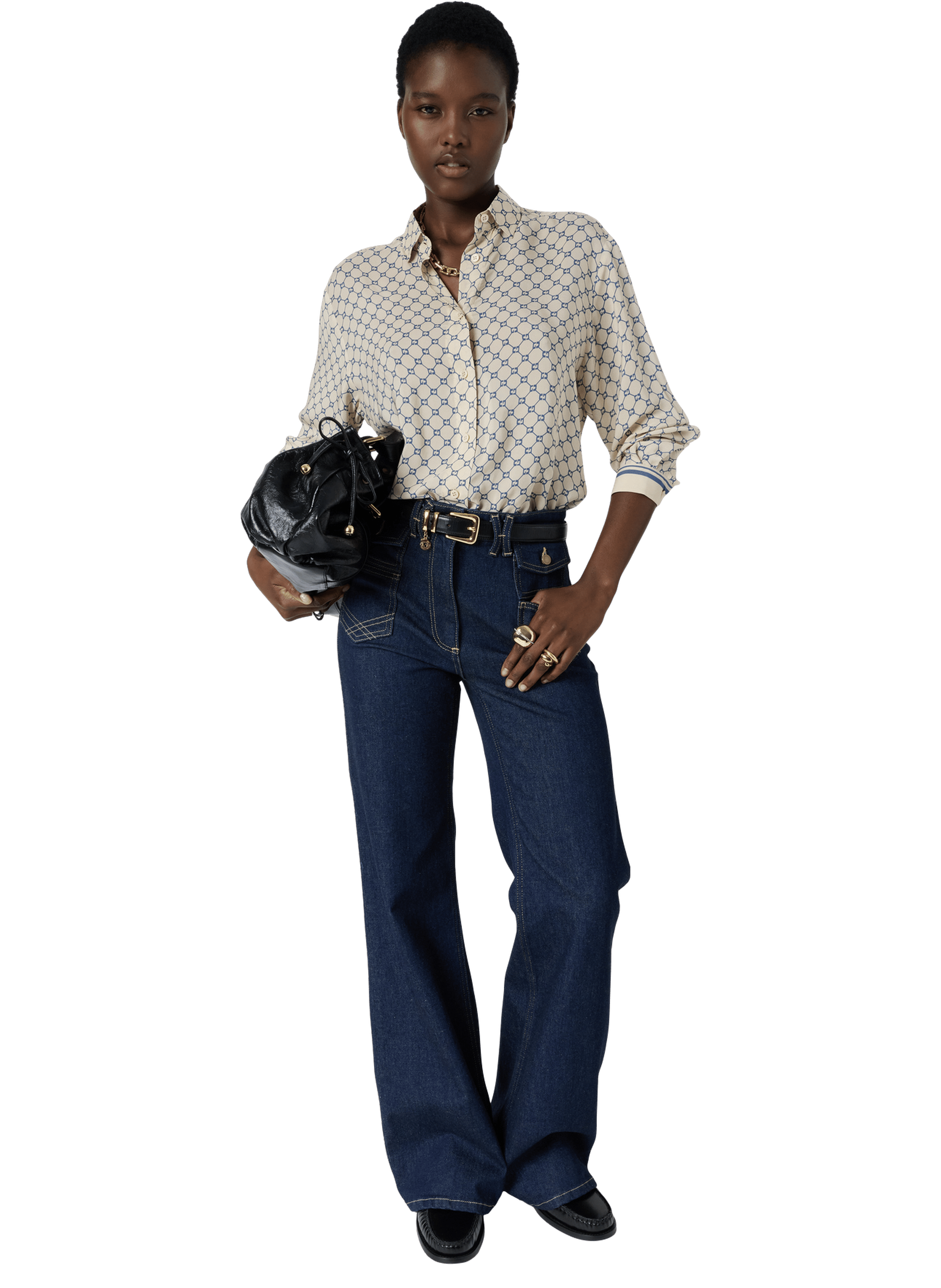 Chemise fluide à monogramme - clariane GERARD DAREL Bleu