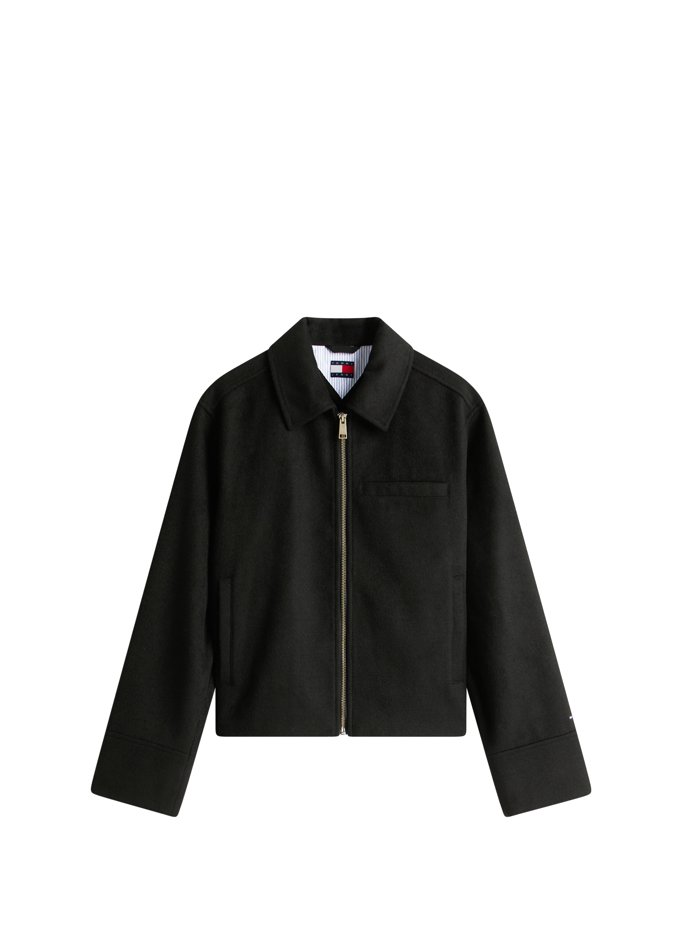 Veste courte en laine mélangée TOMMY HILFIGER Noir