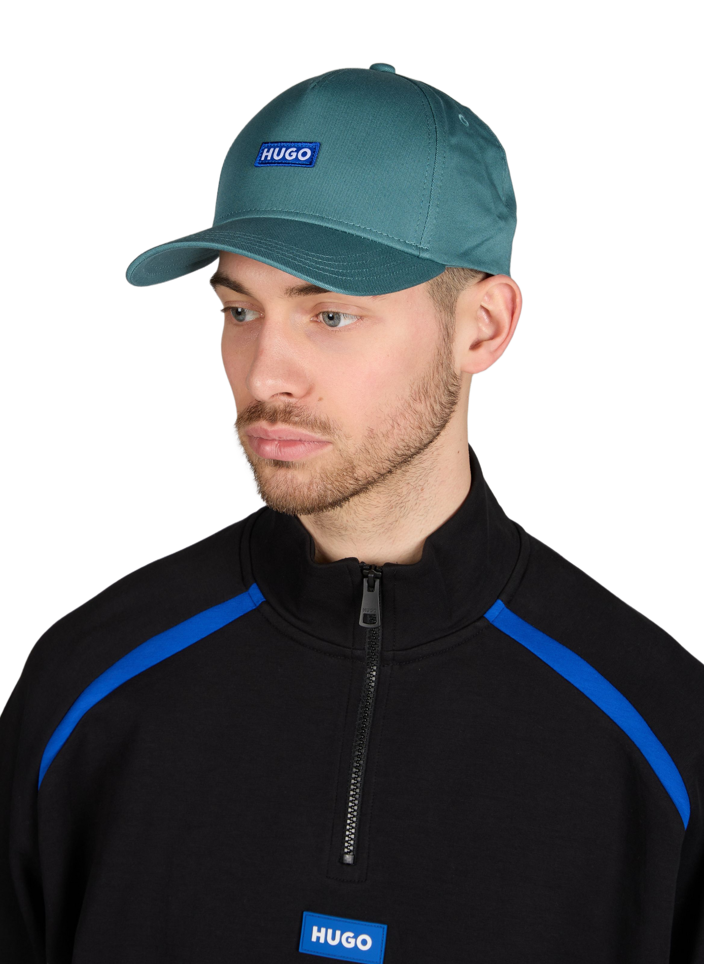 Cotton Logo Baseball Cap HUGO BLUE Blue