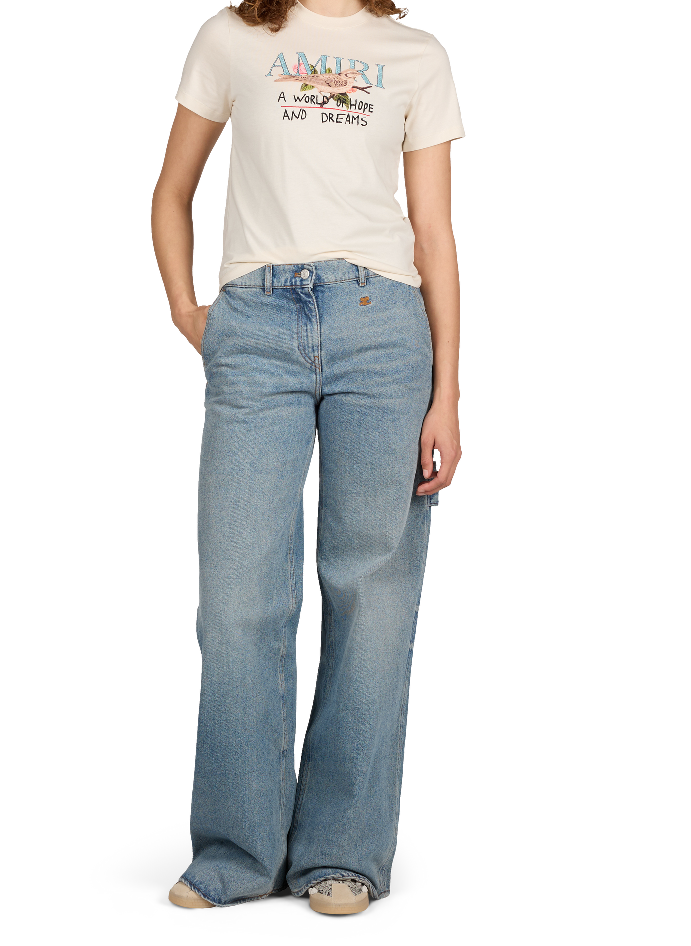 T-shirt with cotton print AMIRI White