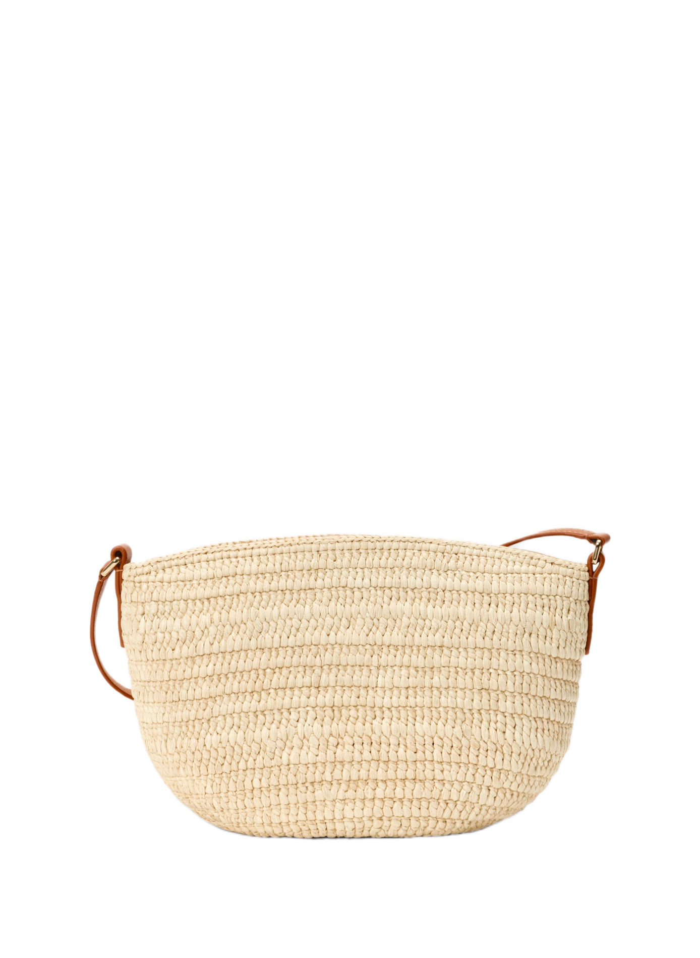 Pochette Eclipse en raphia et cuir de veau LOEWE Beige