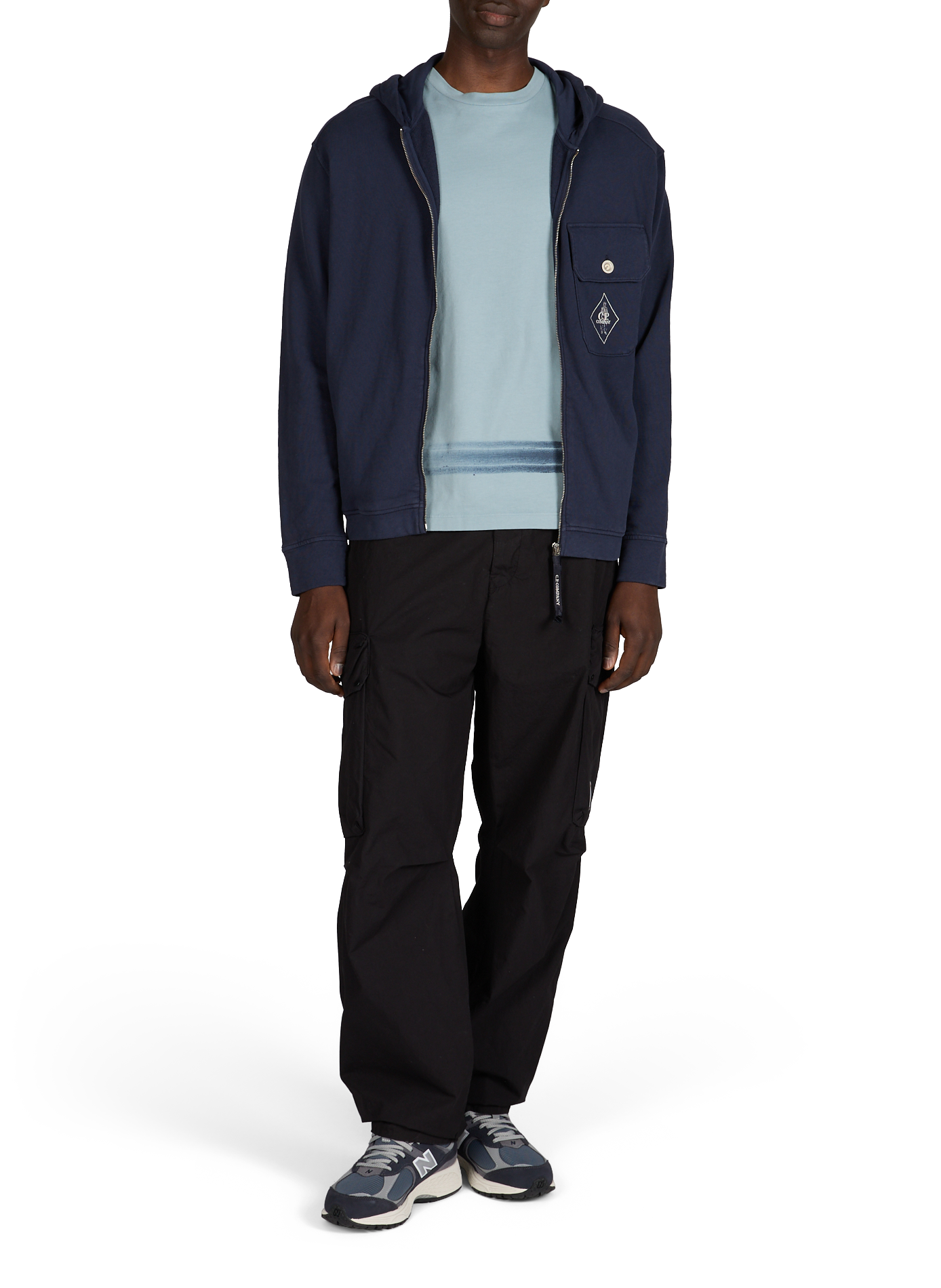 Hooded cotton sweatshirt CP COMPANY Blue