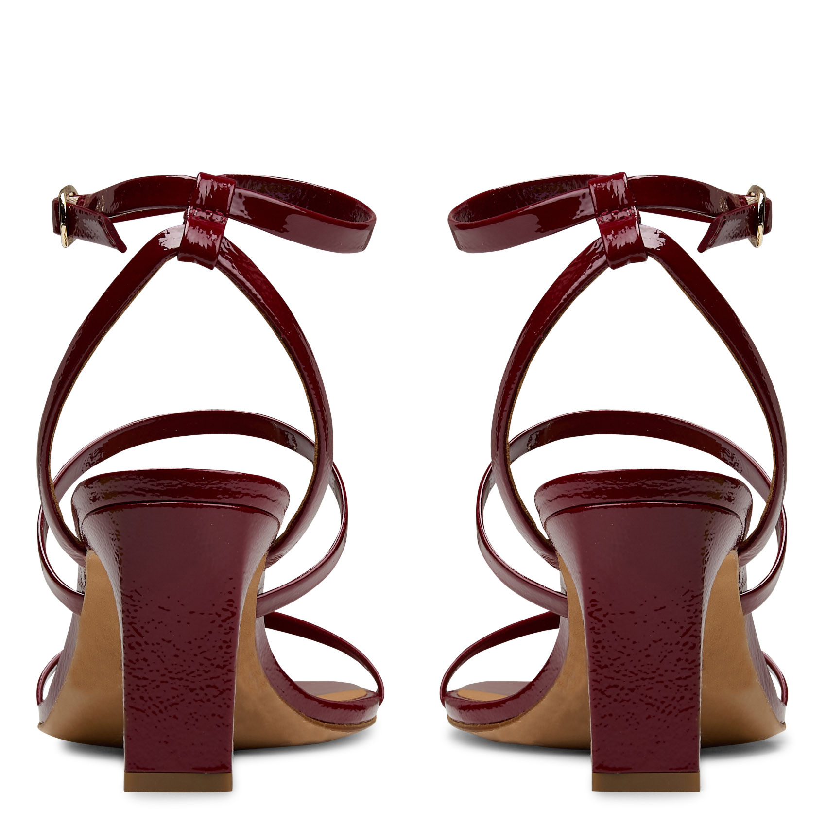 Sandales à talon en cuir casey BOBBIES Rouge