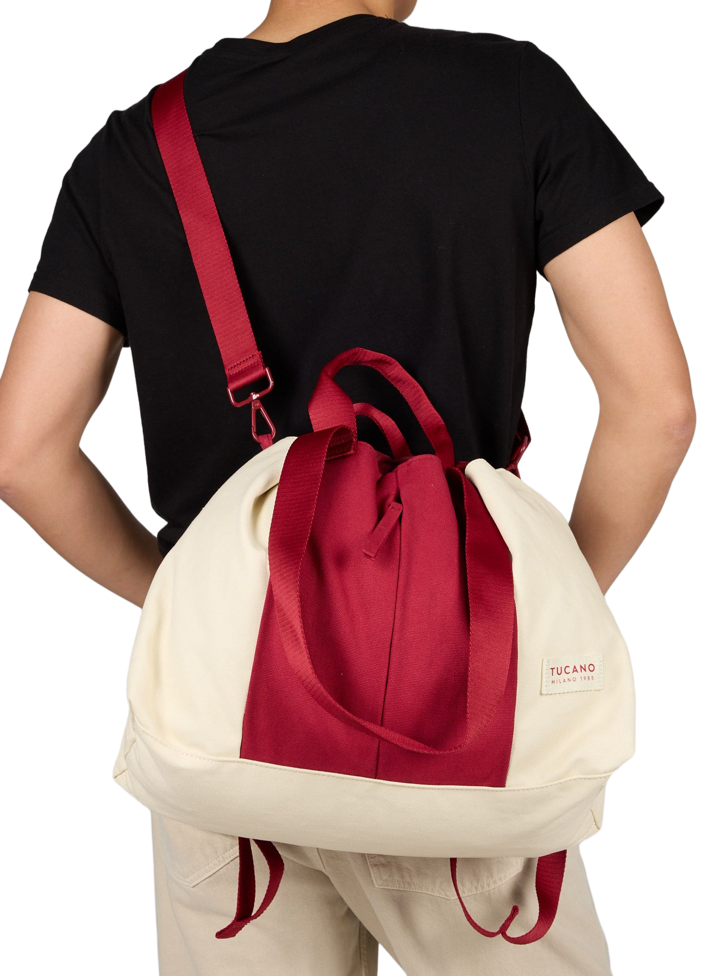 Borsa in tela e cotone TUCANO Rosso