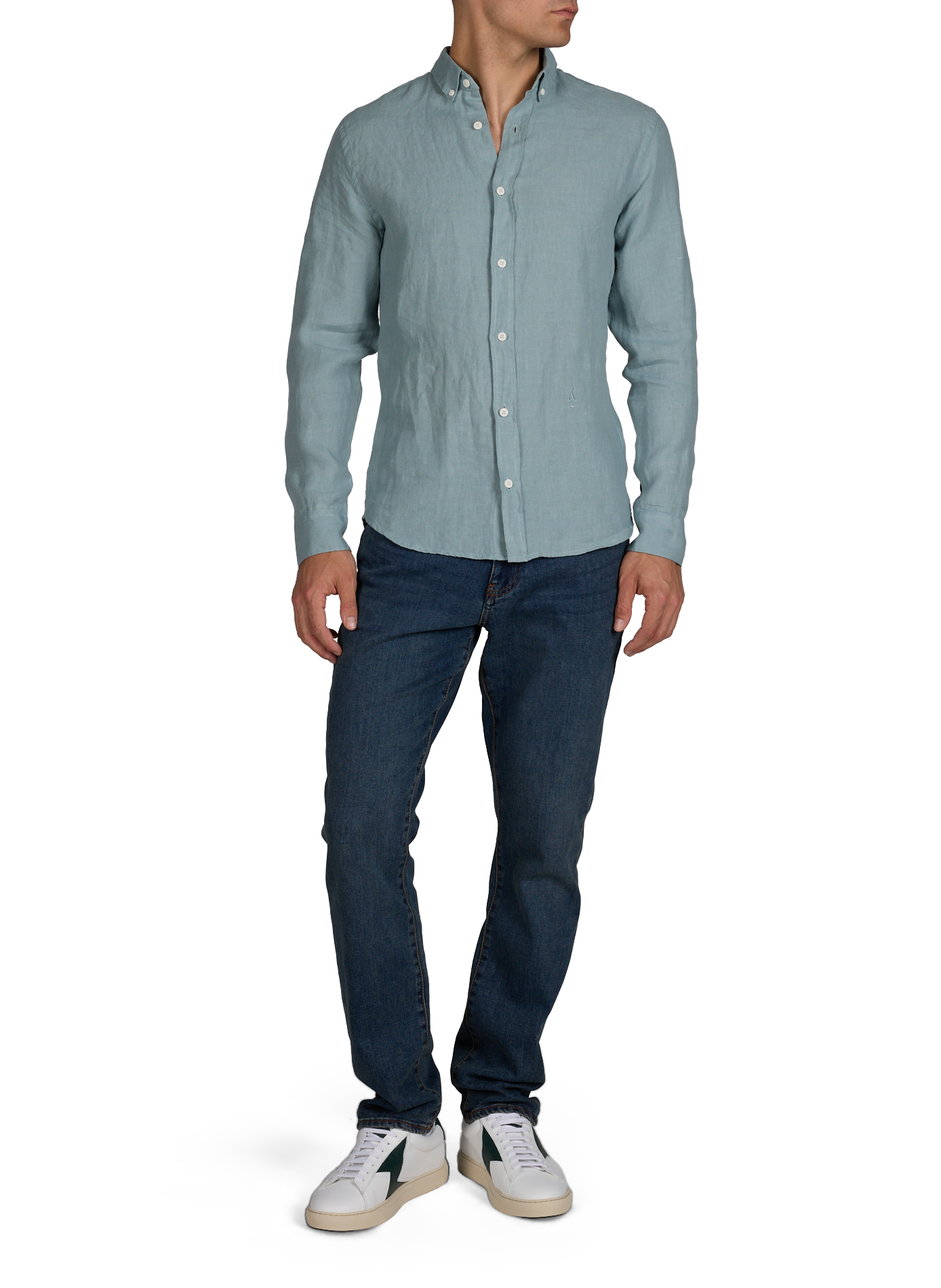 Chemise droite unie en lin APNEE SWIMWEAR Bleu