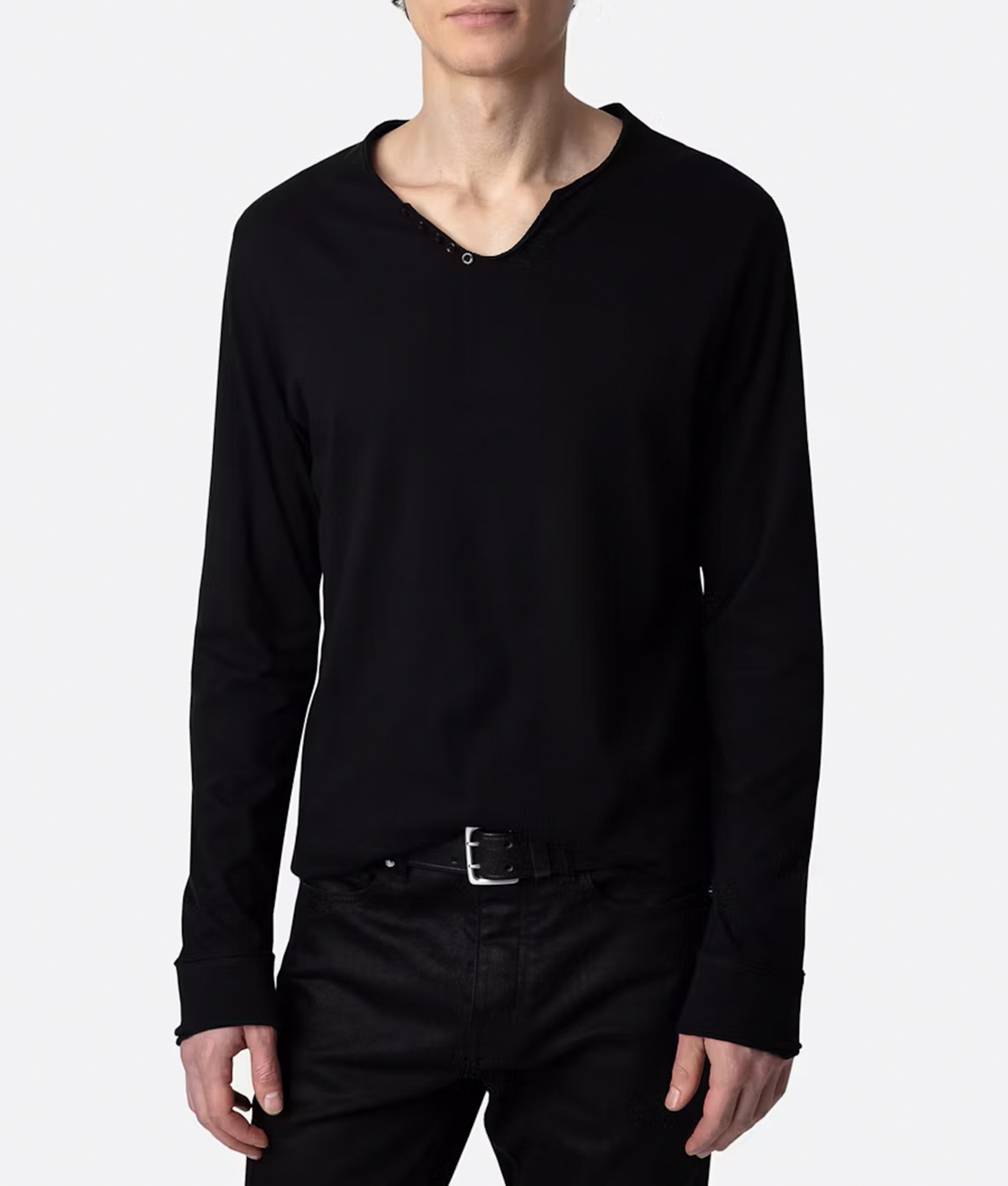 Tes-shirt droit en coton bio monastir ZADIG&VOLTAIRE Noir