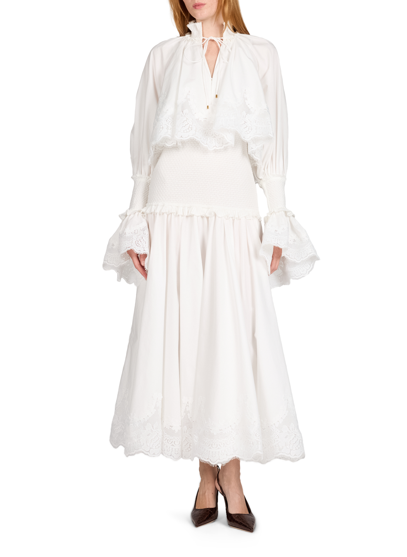 Maxikleid Alchemy aus Baumwolle ZIMMERMANN Weiss