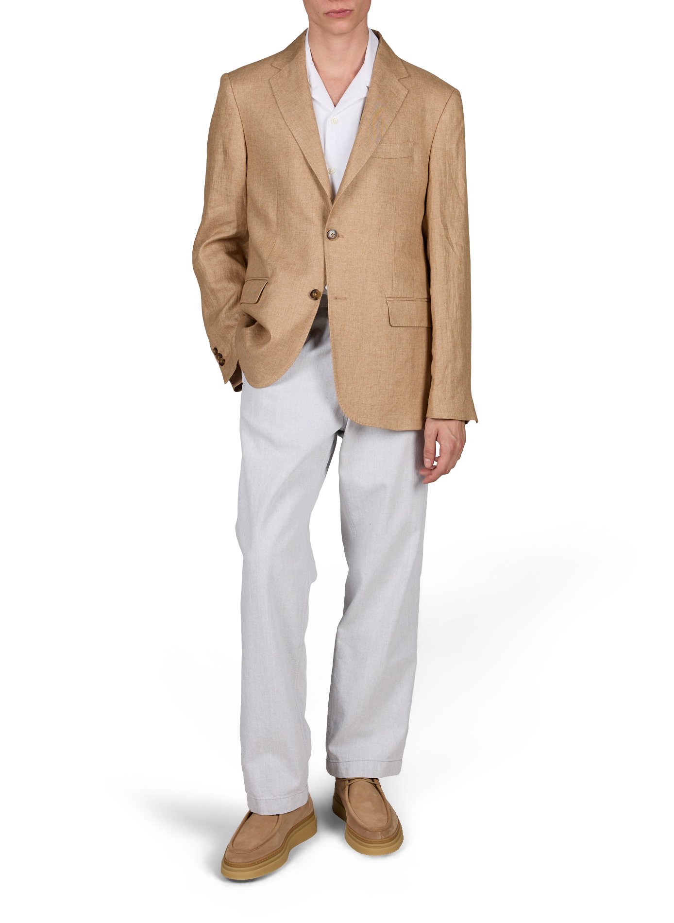 Linen blazer FACONNABLE Beige