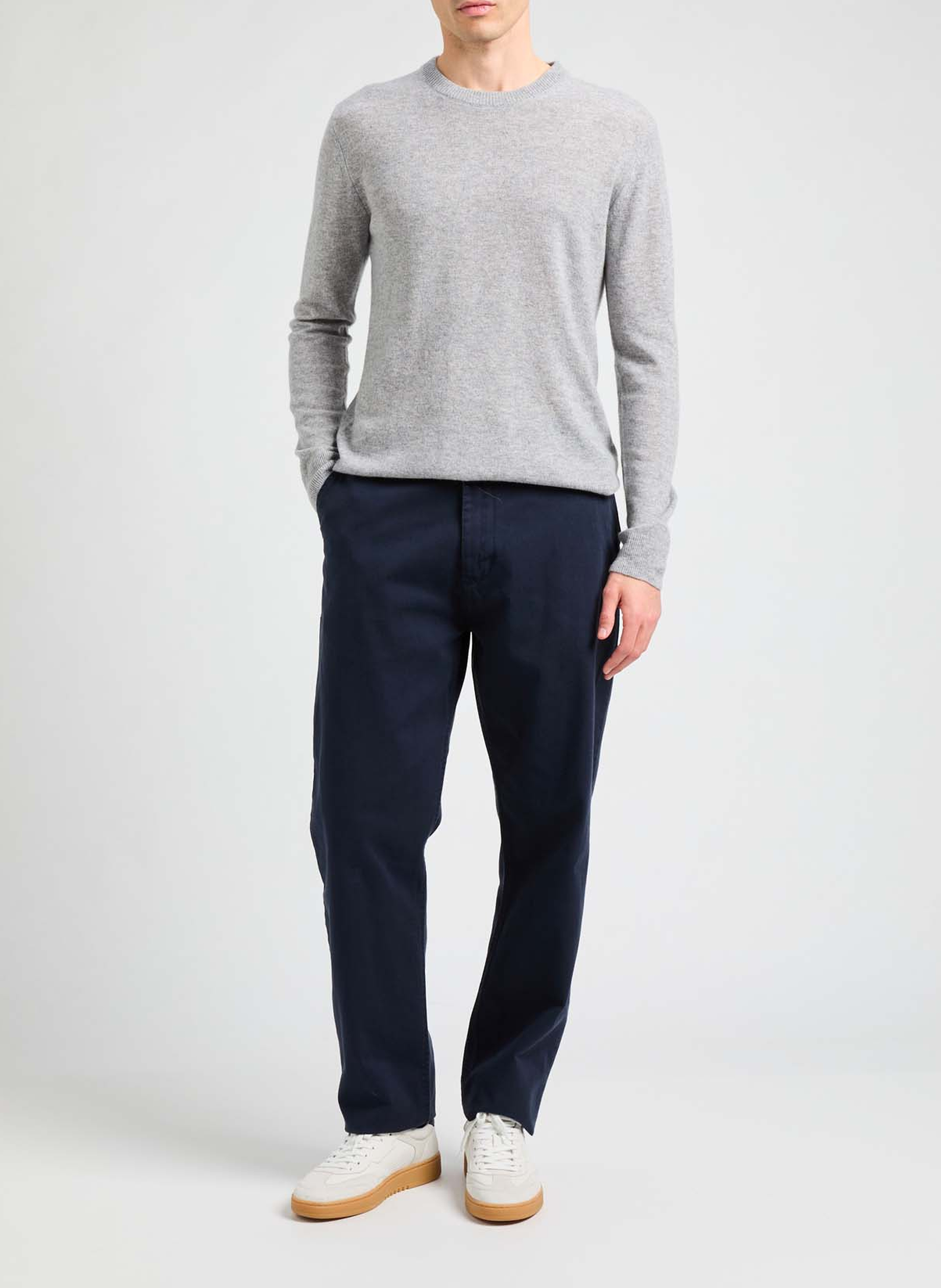 Pull col rond en cachemire AU PRINTEMPS PARIS Argent