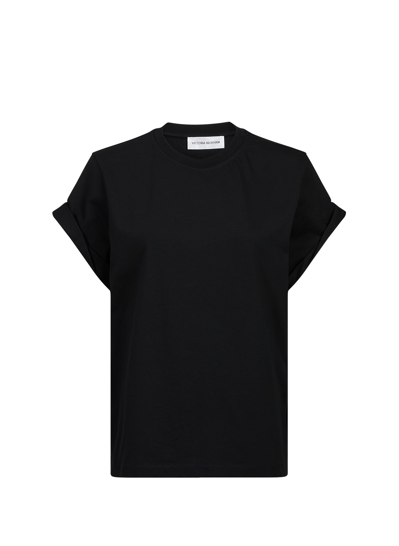 Straight cotton t-shirt VICTORIA BECKHAM Black