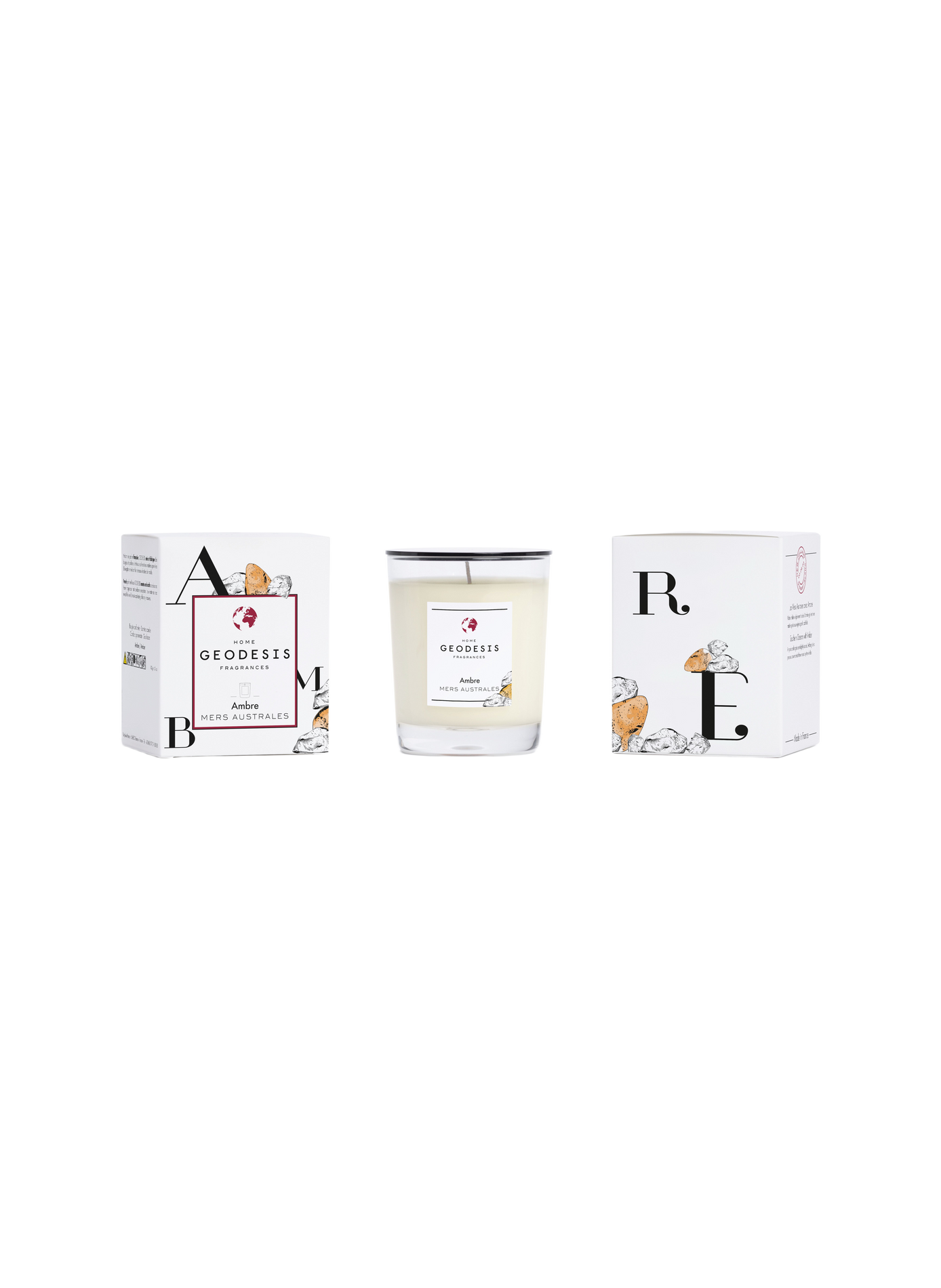 Bougie parfumée 180g Ambre GEODESIS Transparent