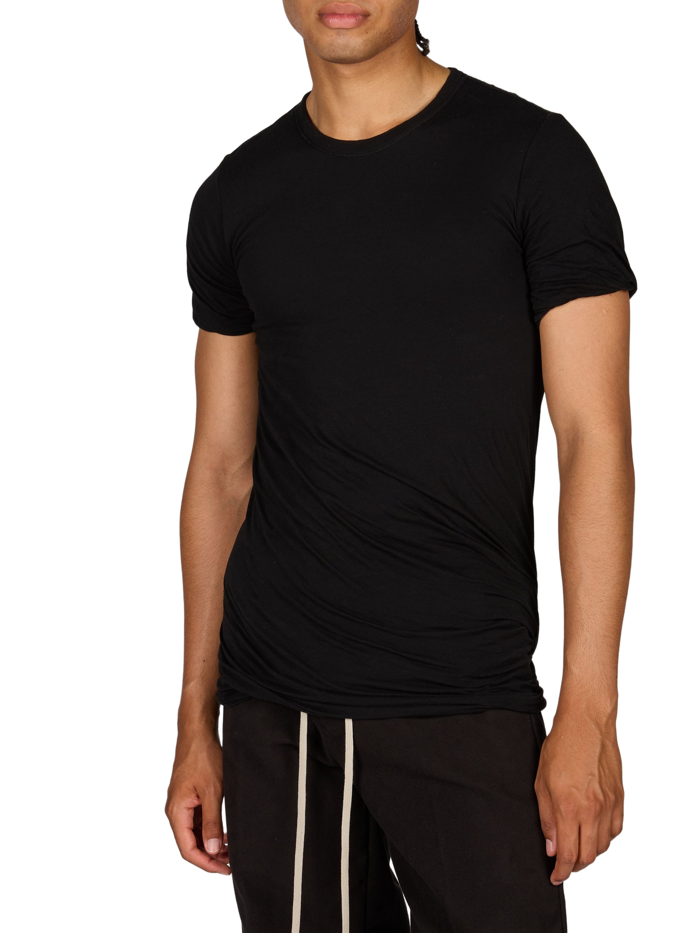 T-shirt droit en coton RICK OWENS Noir