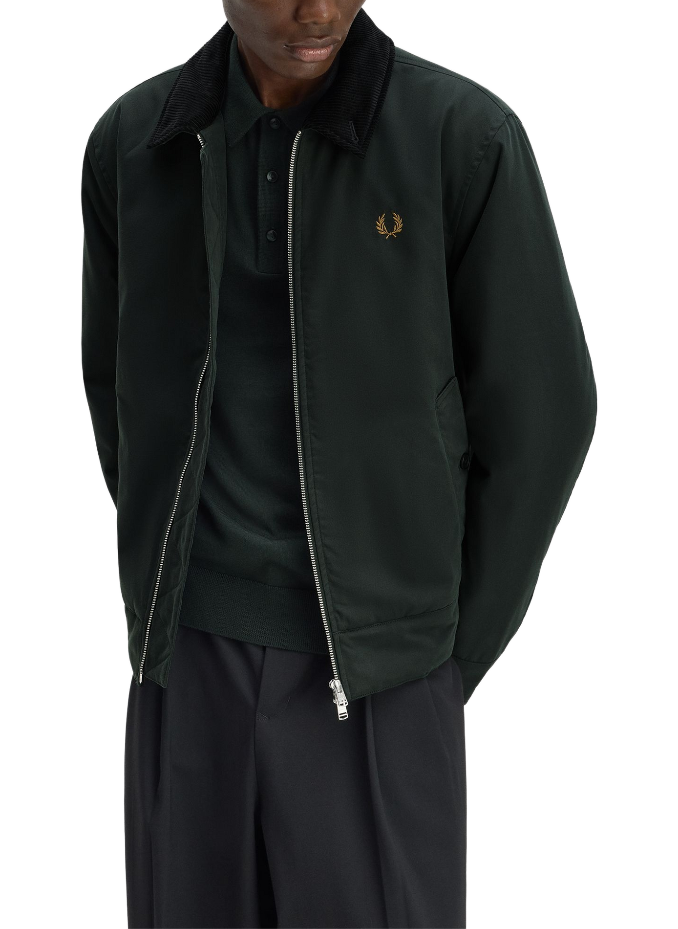 Blouson en coton mélangé | Vert FRED PERRY Homme