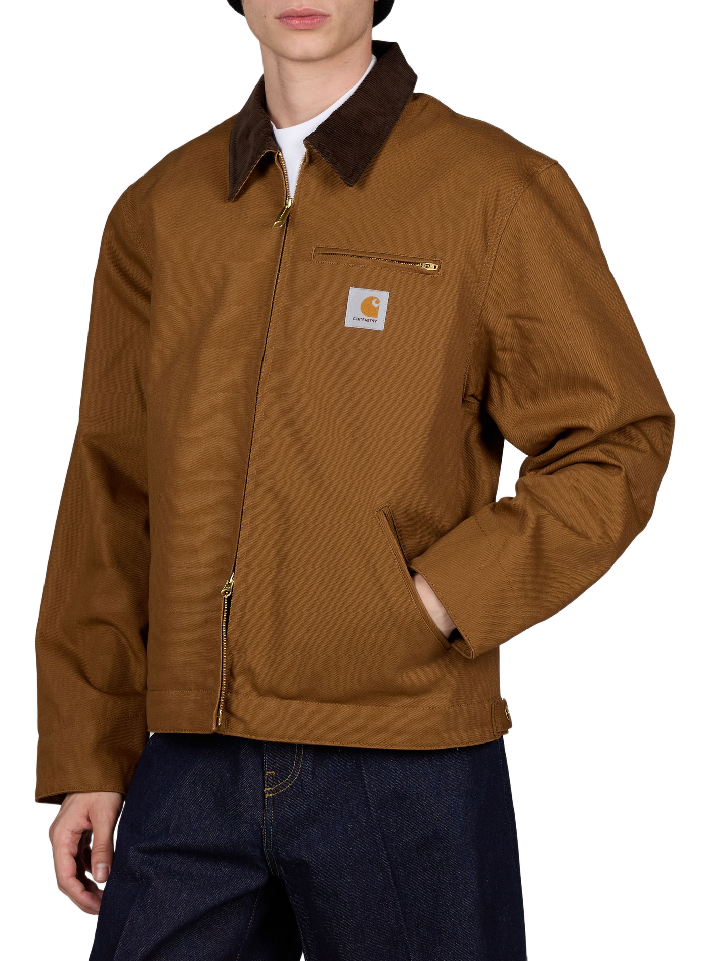 Oversized Detroit cotton jacket CARHARTT WIP Brown