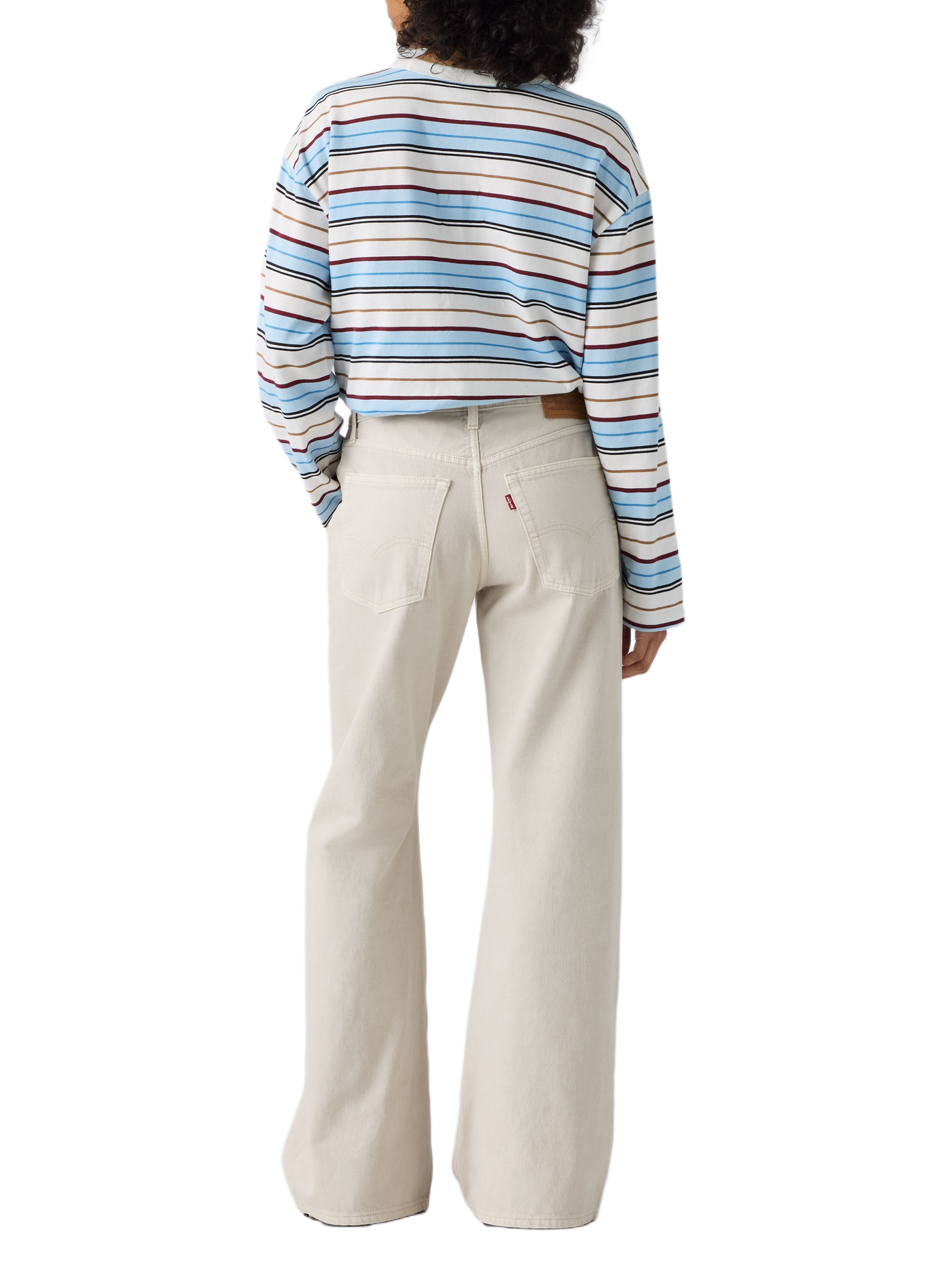 Schlabberhose Bootcut aus Baumwolle LEVI'S Weiss