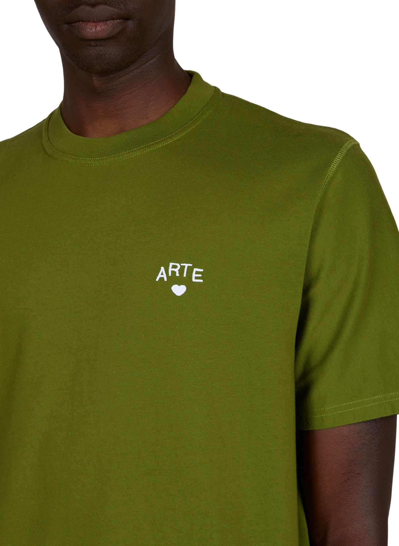 Tee-shirt oversize col rond en coton | Vert ARTE ANTWERP Homme