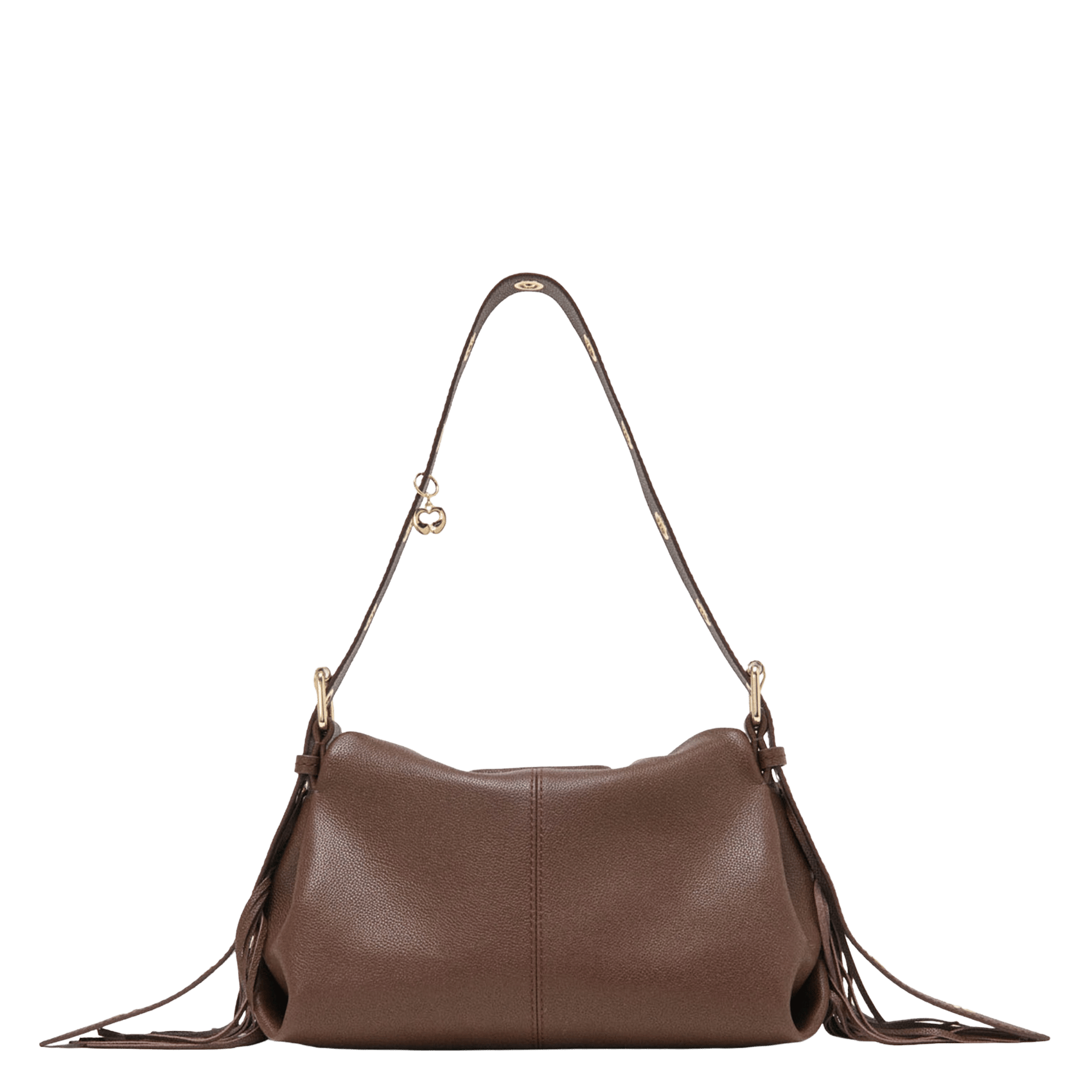 Sac bandoulière en cuir miss m MAJE Marron