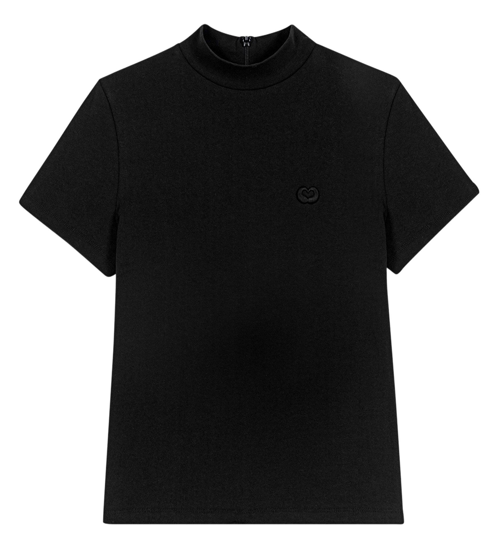 Tee-shirt droit en coton MAJE Noir