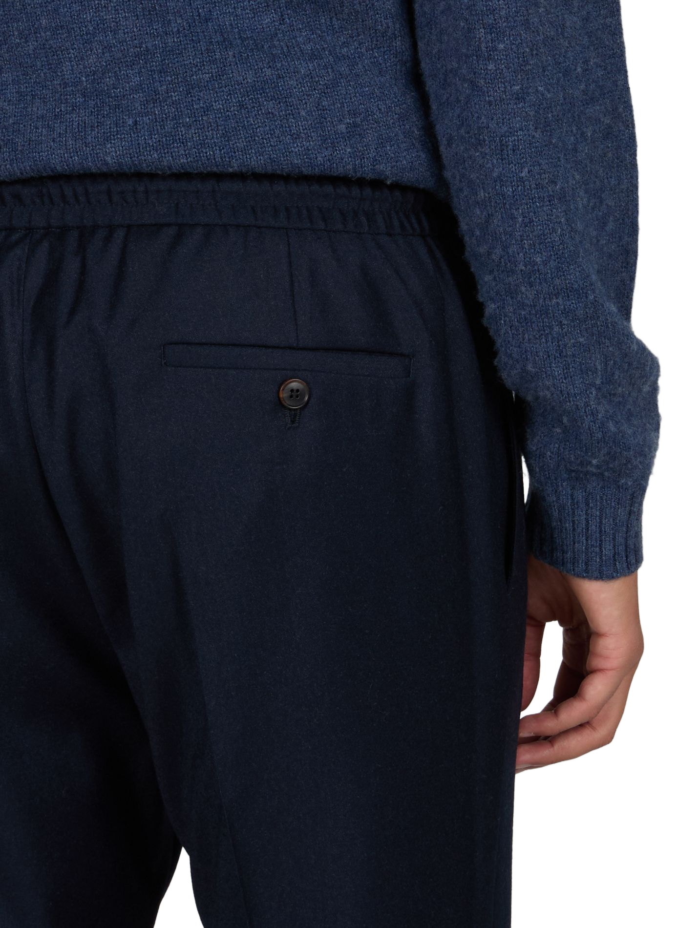 Gerade geschnittene Hose aus Wolle und Kaschmir PAUL SMITH Blau